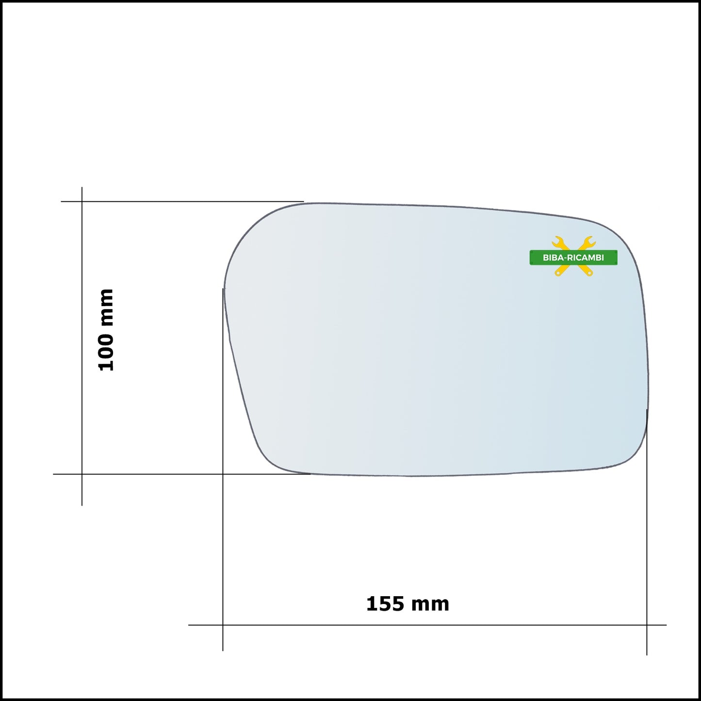 Aspherical Rearview Mirror Glass Right Passenger Side For Suzuki Maruti from 1983&gt;