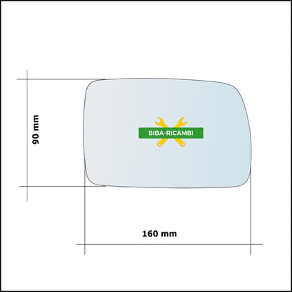 Vetro Specchio Retrovisore Lato Sx-Guidatore Per Kia Picanto I (SA) dal 2004-2008