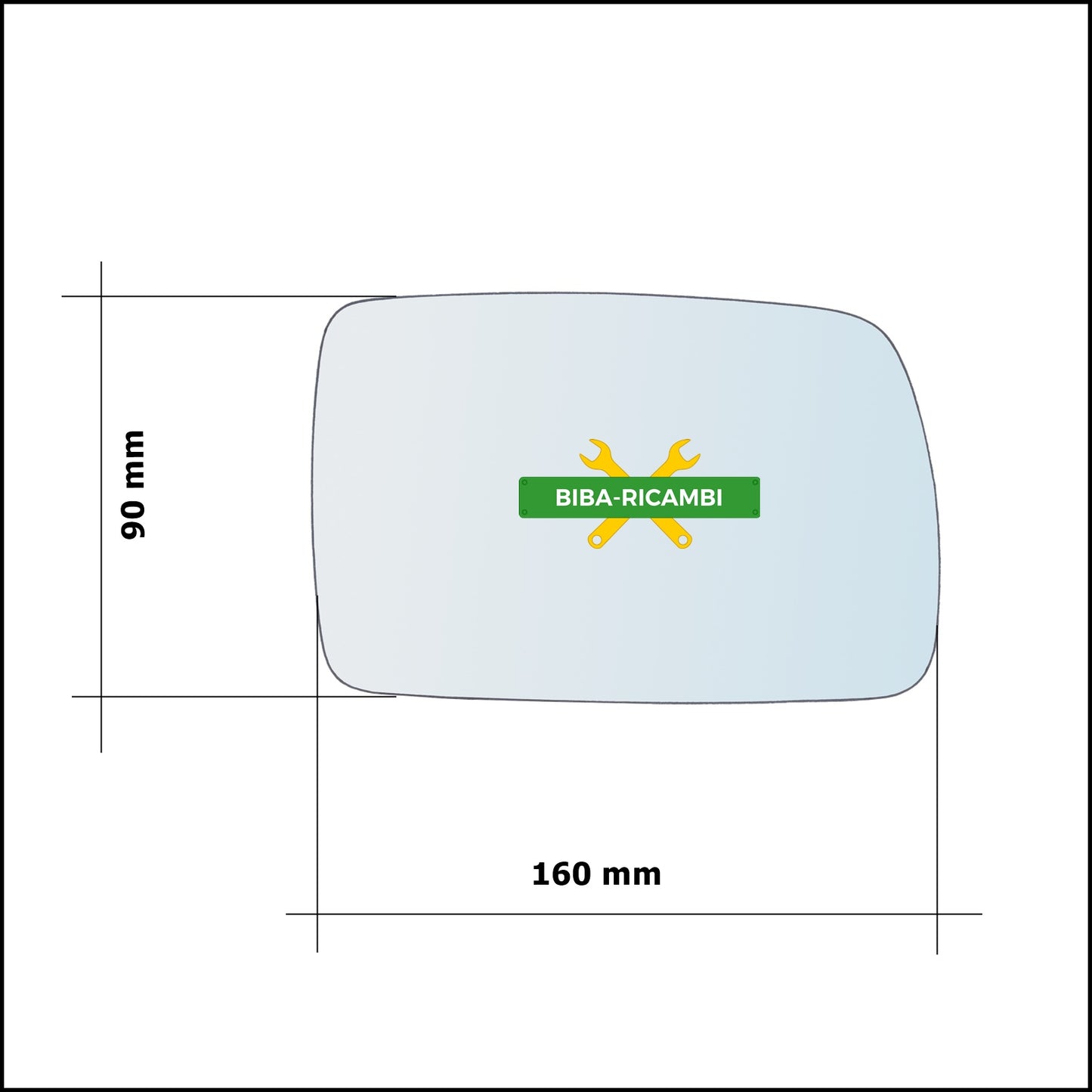 Vetro Specchio Retrovisore Asferico Lato Sx-Guidatore Per Kia Picanto I (SA) dal 2004-2008