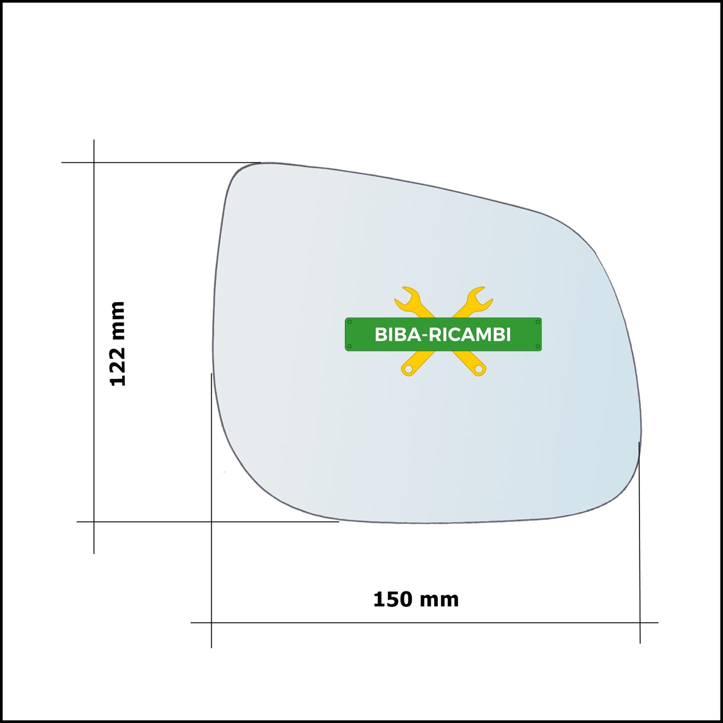 Vetro Specchio Retrovisore Asferico Lato Dx-Passeggero Per Kia Picanto II (TA) dal 2011&gt;