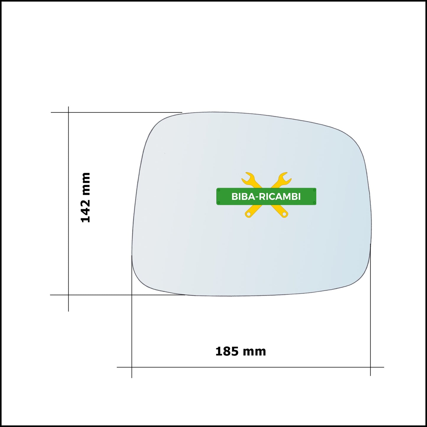 Vetro Specchio Retrovisore Asferico Lato Dx-Passeggero Per Opel Frontera B (U99) dal 1998-2004