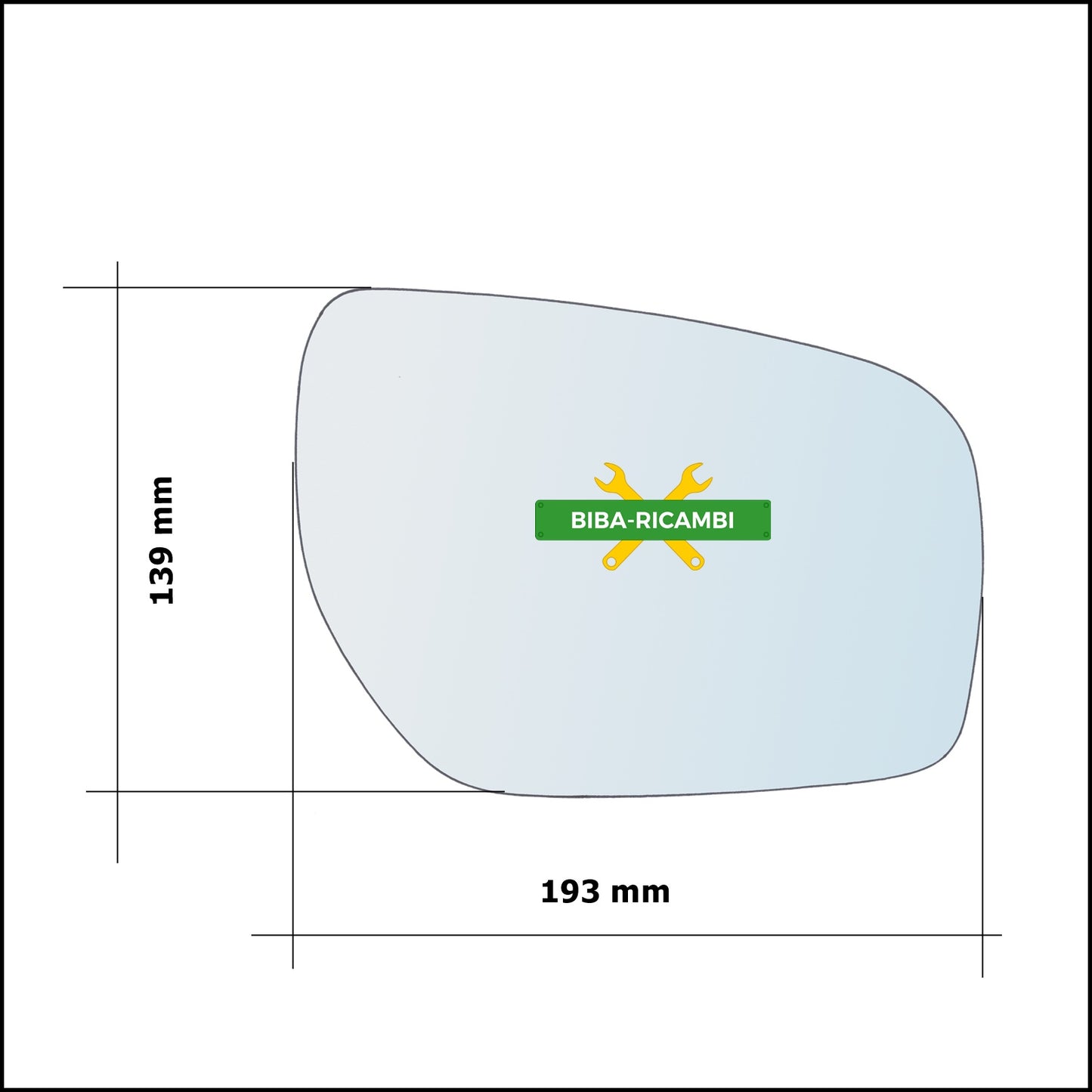 Vetro Specchio Retrovisore Lato Dx-Passeggero Per Renault Koleos I (HY) dal 2008&gt;