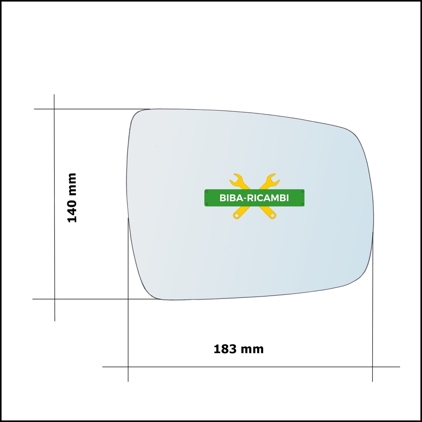 Vetro Specchio Retrovisore Lato Dx-Passeggero Per Kia Sorento II (XM) dal 2009&gt;