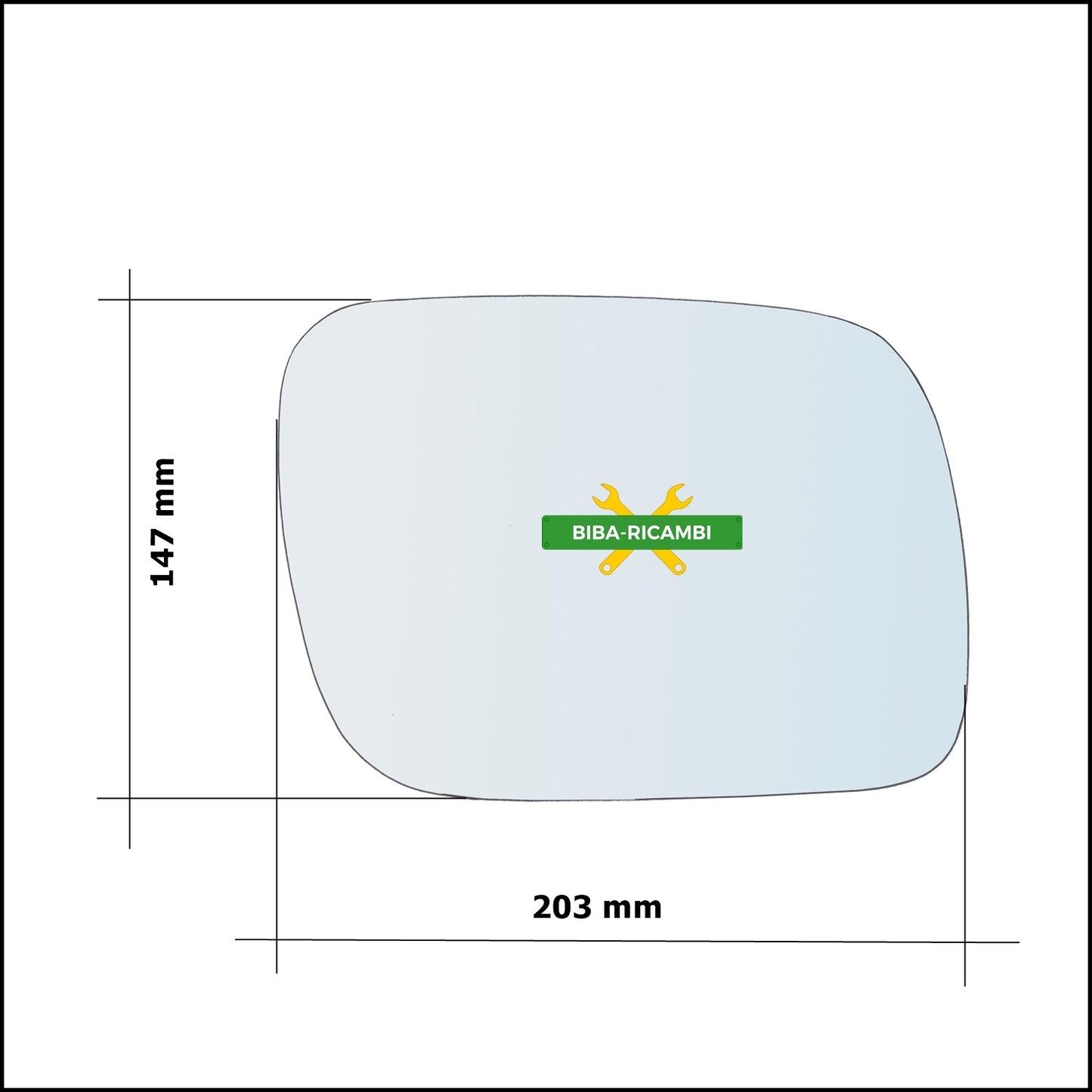 Vetro Specchio Retrovisore Lato Sx-Guidatore Per Vw Touareg I (7LA) solo dal 2002-2009