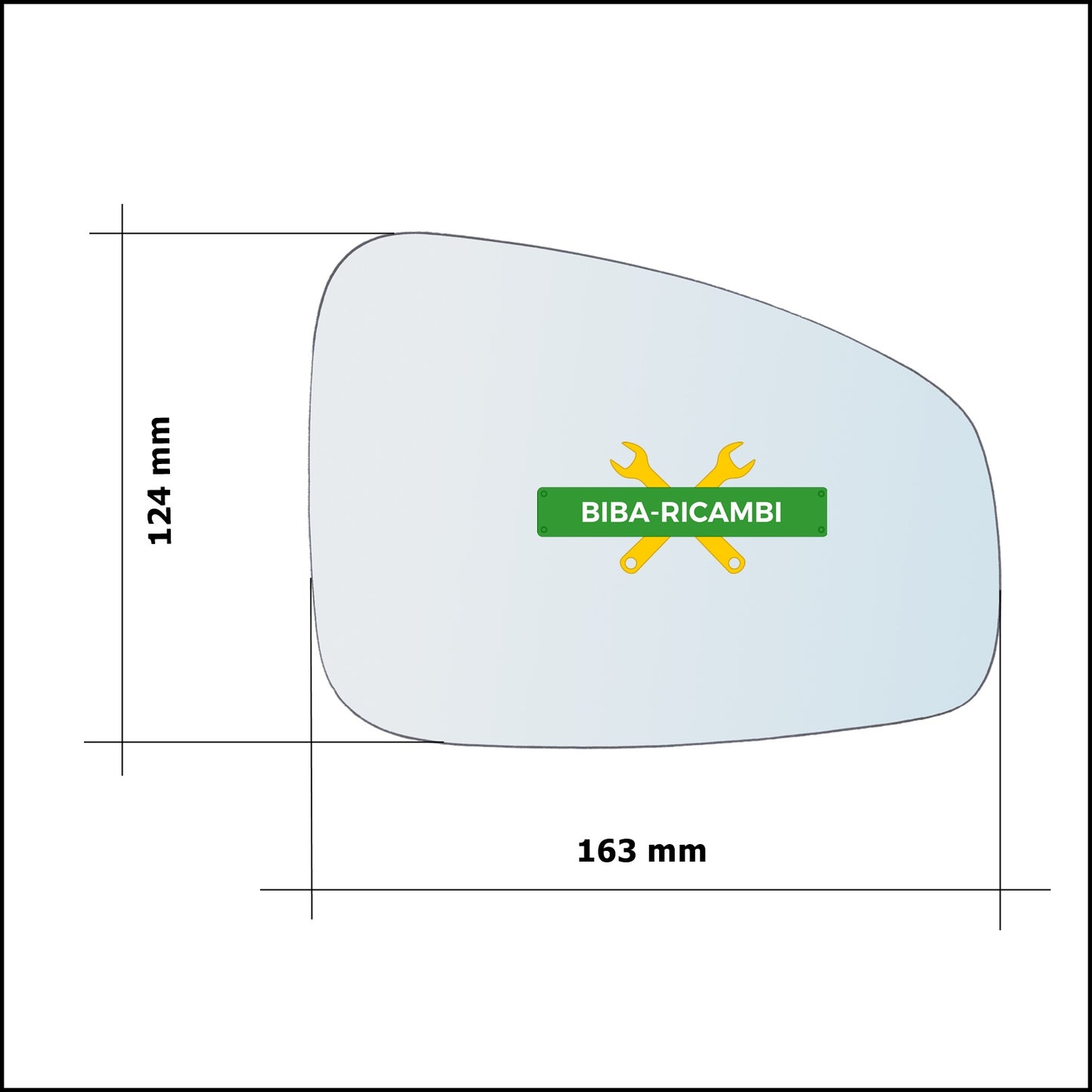 Vetro Specchio Retrovisore Asferico Lato Dx-Passeggero Per Renault Megane III dal 2008-2015