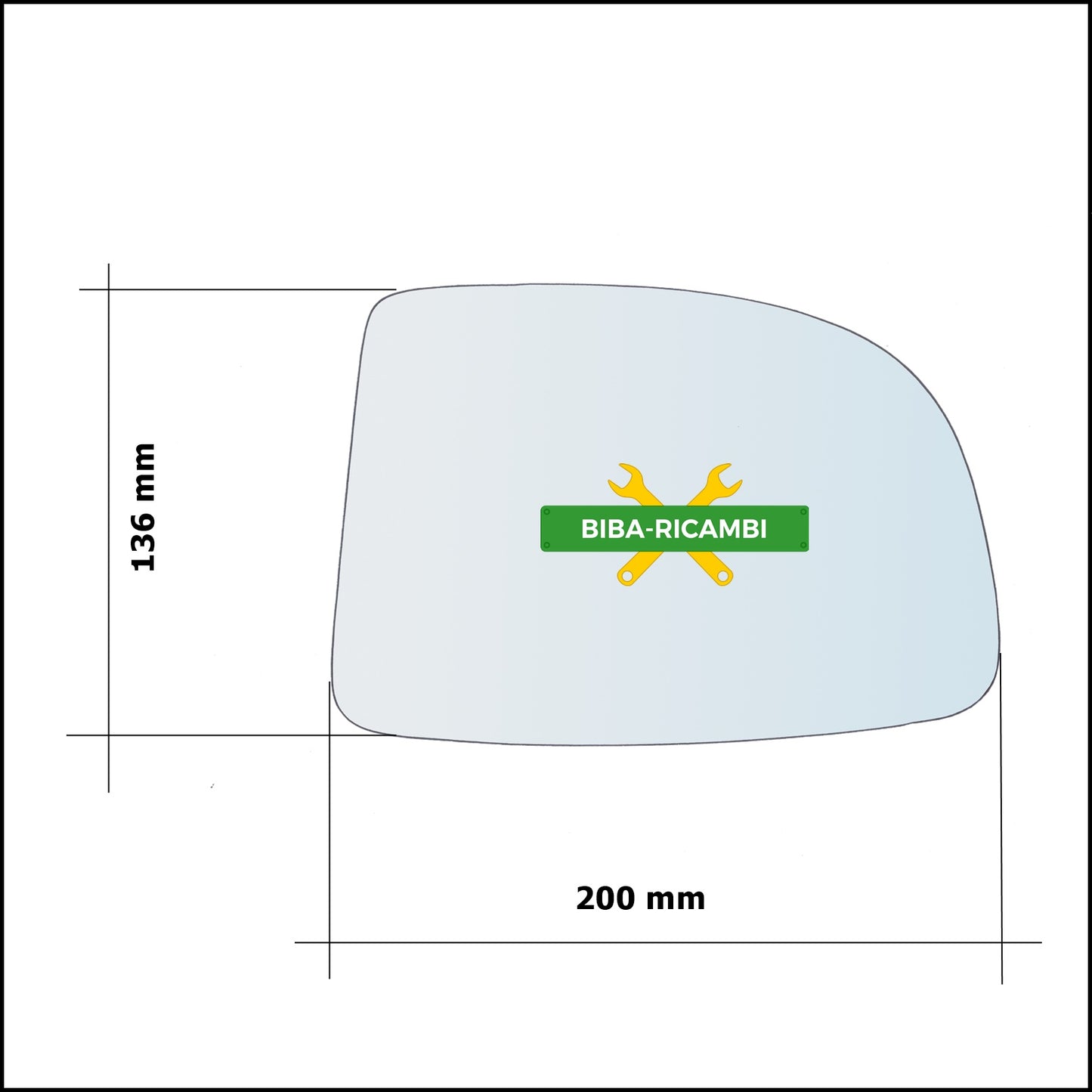 Vetro Specchio Retrovisore Lato Sx-Guidatore Per Kia Carens III (UN) dal 2006-2009