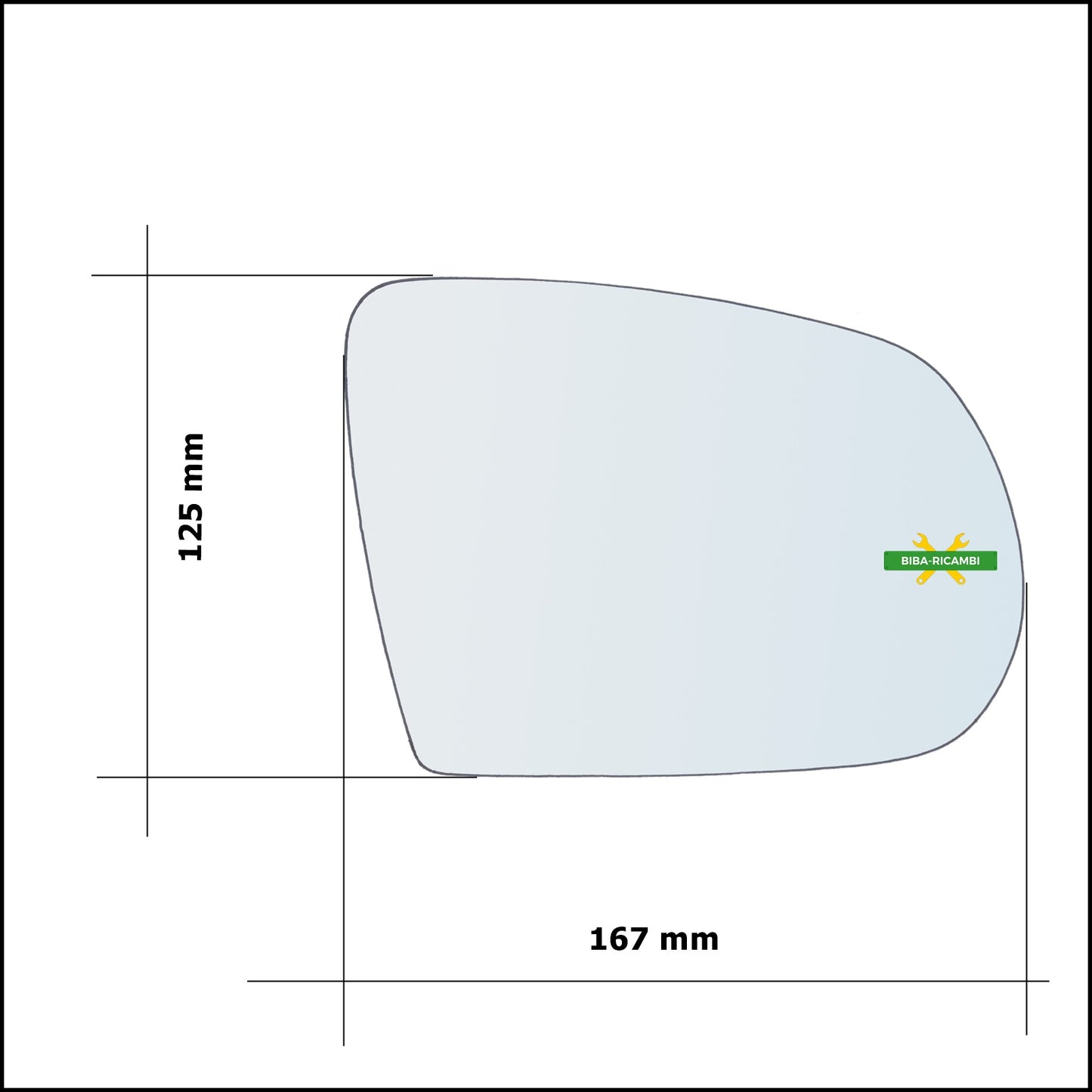 Piastra Retrovisore Termica Lato Sx-Guidatore Per Jeep Cherokee V (KL) dal 2013&gt;