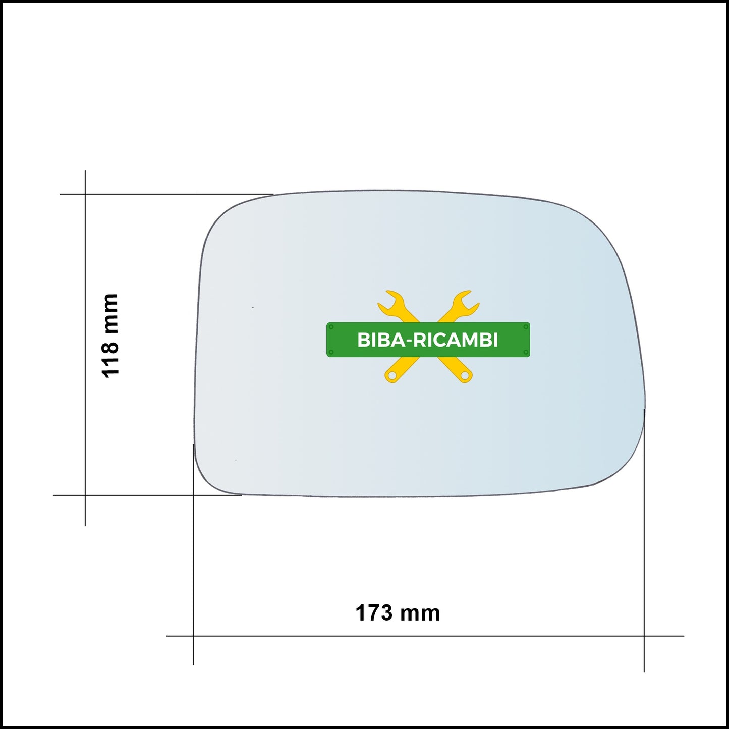 Vetro Specchio Retrovisore Asferico Lato Dx-Passeggero Per Toyota Hilux VI Pick-up (N1) solo dal 1994-2001