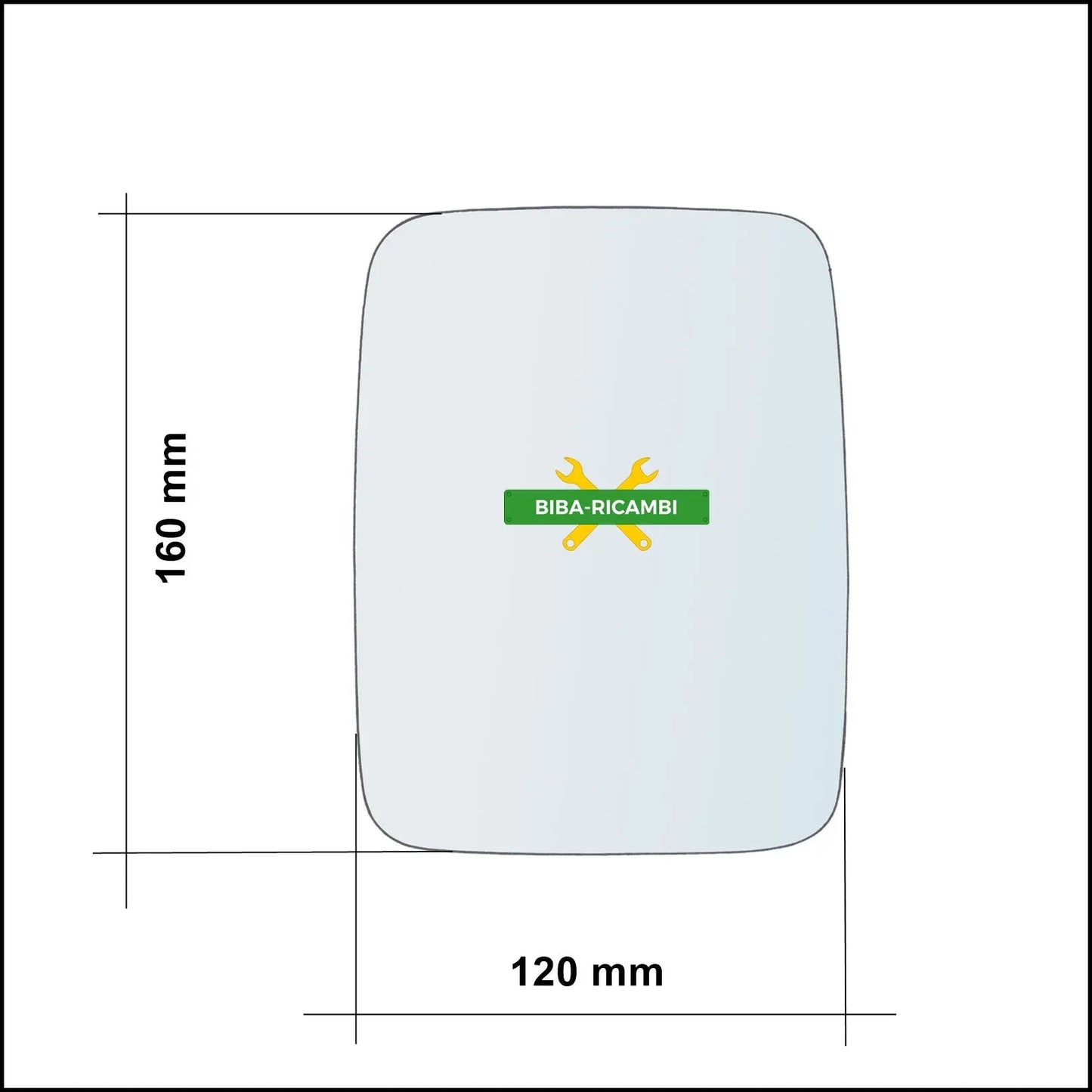 Vetro Specchio Retrovisore Asferico Lato Dx-Passeggero Per Toyota Land Cruiser dal 1988-1995 BIBA-RICAMBI