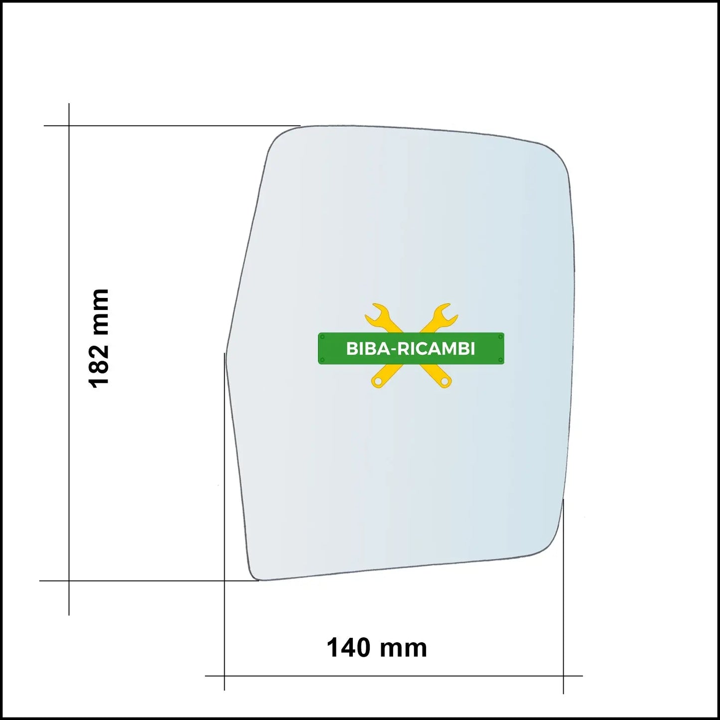 Vetro Specchio Retrovisore Lato Dx-Passeggero Per Nissan Patrol GR IV (Y60, GR) dal 1986-1994 BIBA-RICAMBI