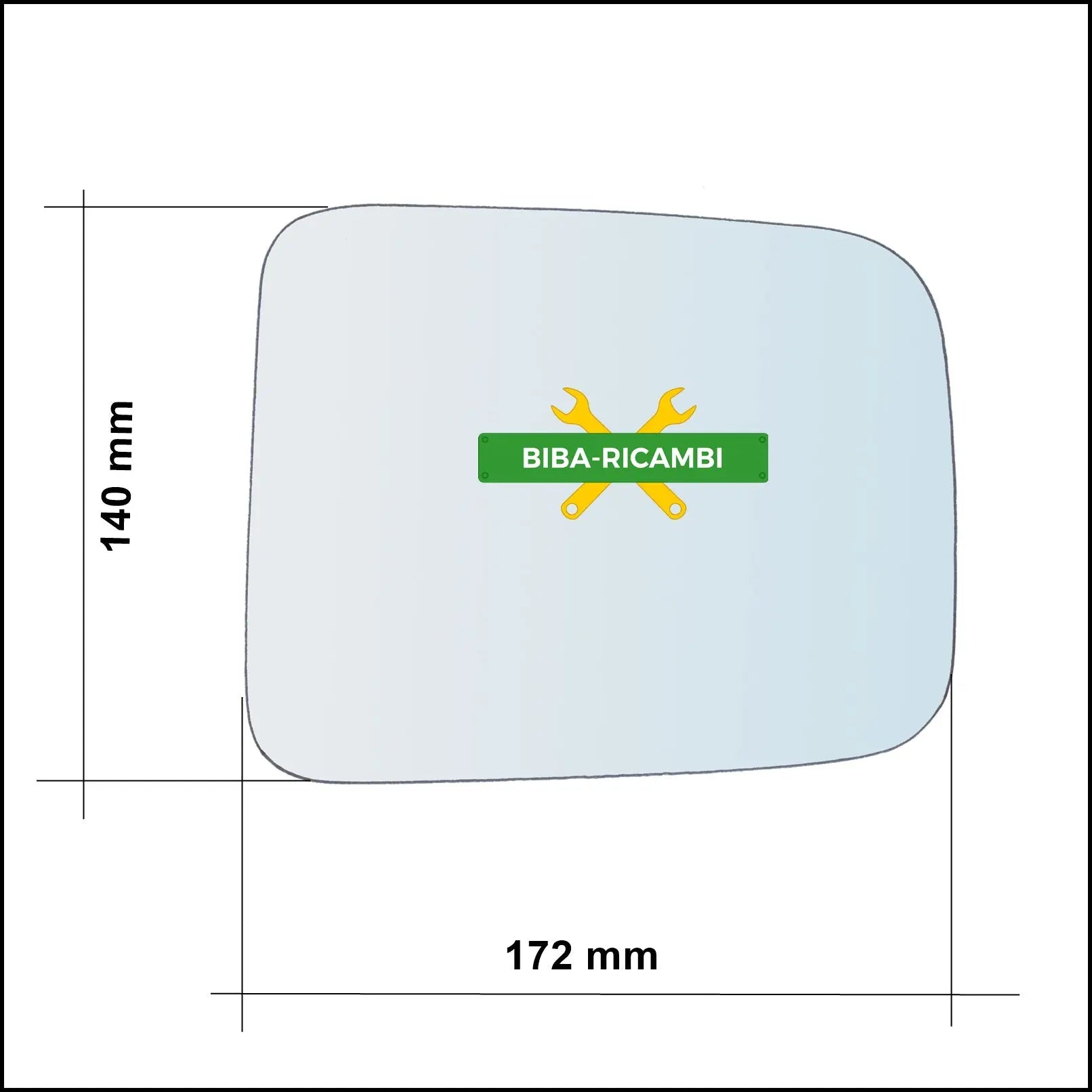 Vetro Specchio Retrovisore Asferico Lato Dx-Passeggero Per Nissan Patrol GR dal 1997-2009 BIBA-RICAMBI