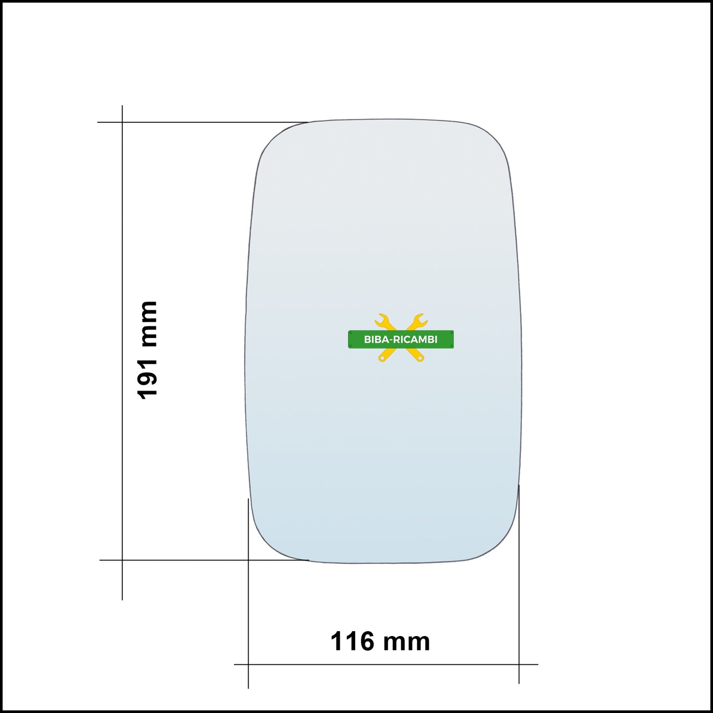 Vetro Specchio Retrovisore Lato Sx-Guidatore Per Opel Frontera A (U92) dal 1992-1998