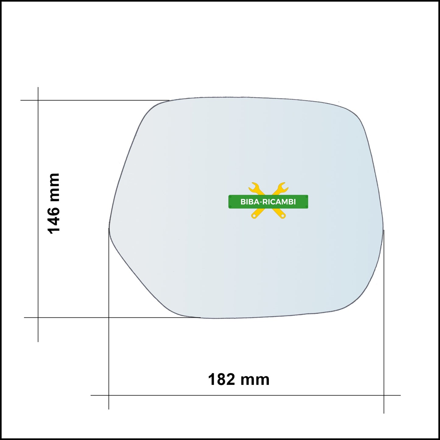 Vetro Specchio Retrovisore Cromato Asferico Lato Sx-Guidatore Per Honda CR-V III (RE) dal 2006&gt;