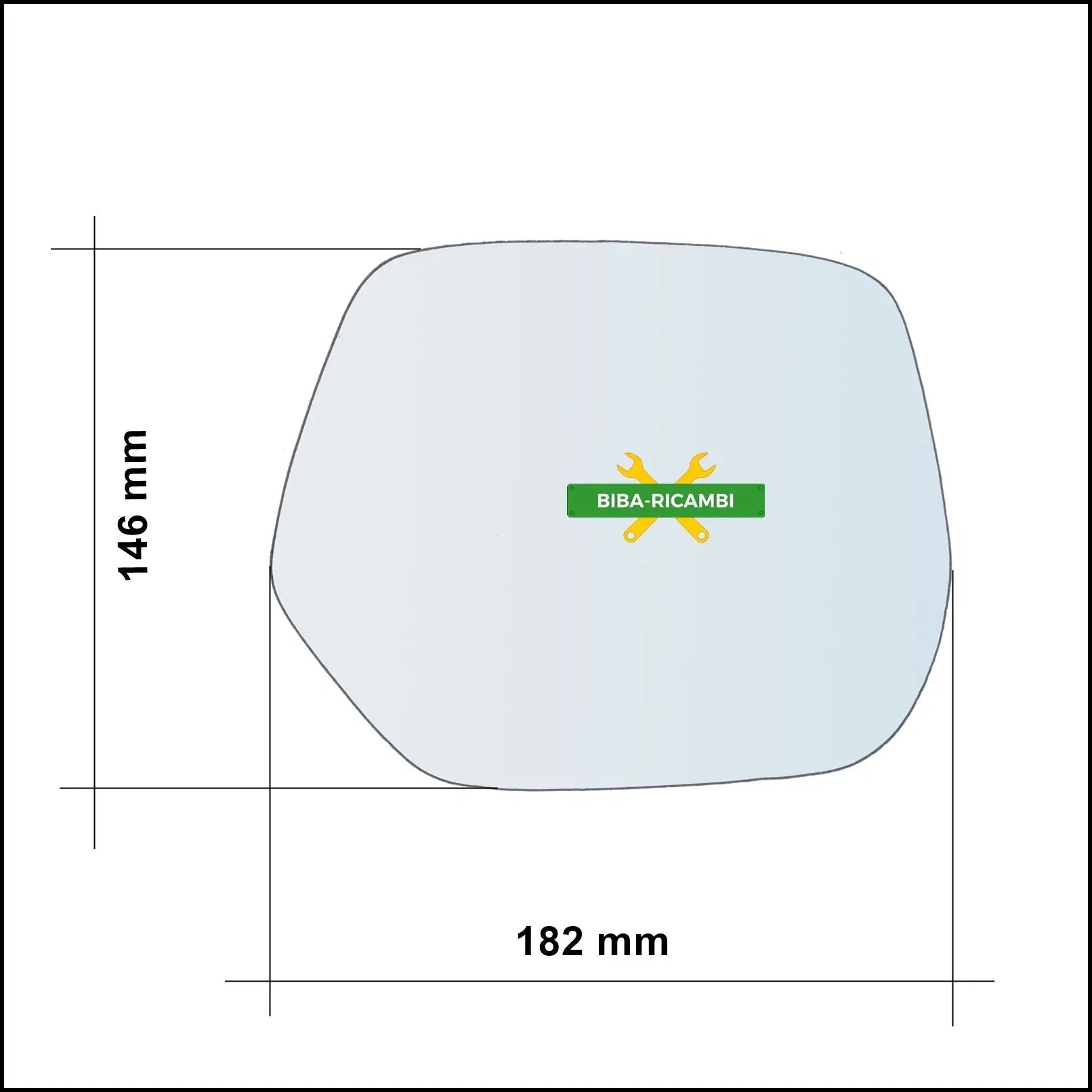 Vetro Specchio Retrovisore Cromato Lato Dx-Passegero Per Honda CR-V III (RE) dal 2006&gt; BIBA-RICAMBI