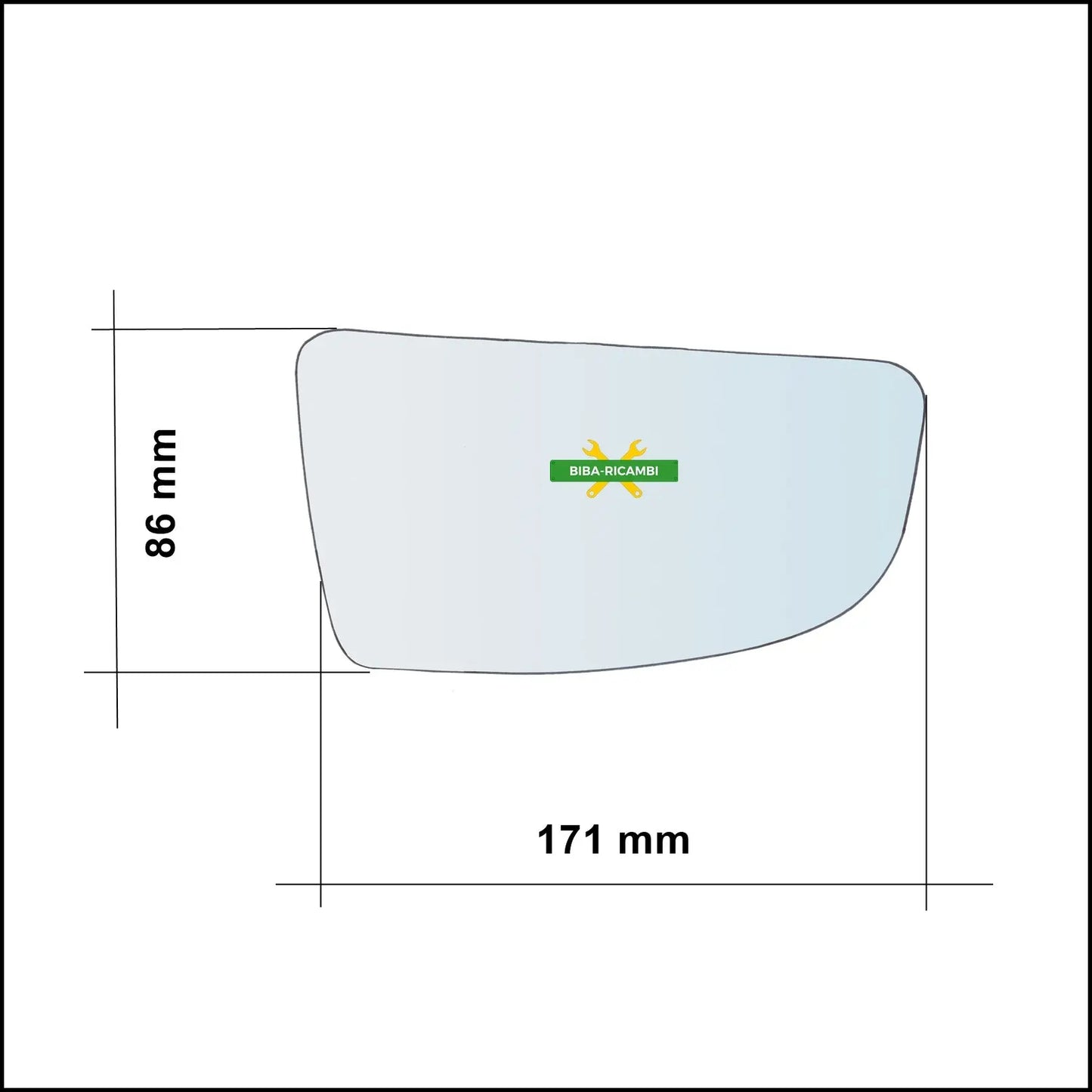 Specchietto Inferiore Retrovisore Cromato Lato Dx-Passeggero Per Ford Transit IV dal 2013&gt; BIBA-RICAMBI