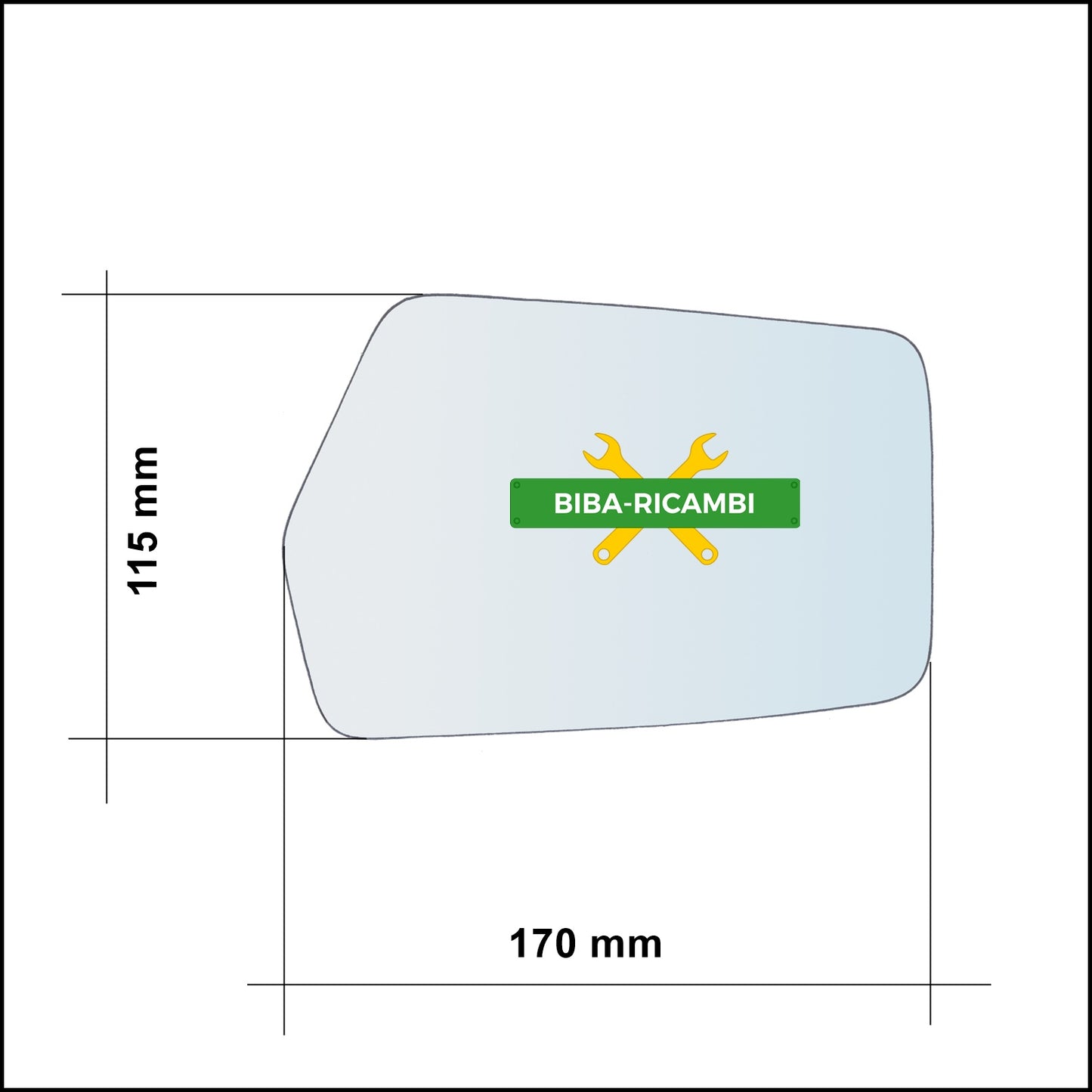 Aspherical Chrome Rear View Mirror Glass Left Driver Side For Skoda Favorit (781) from 1989-1994