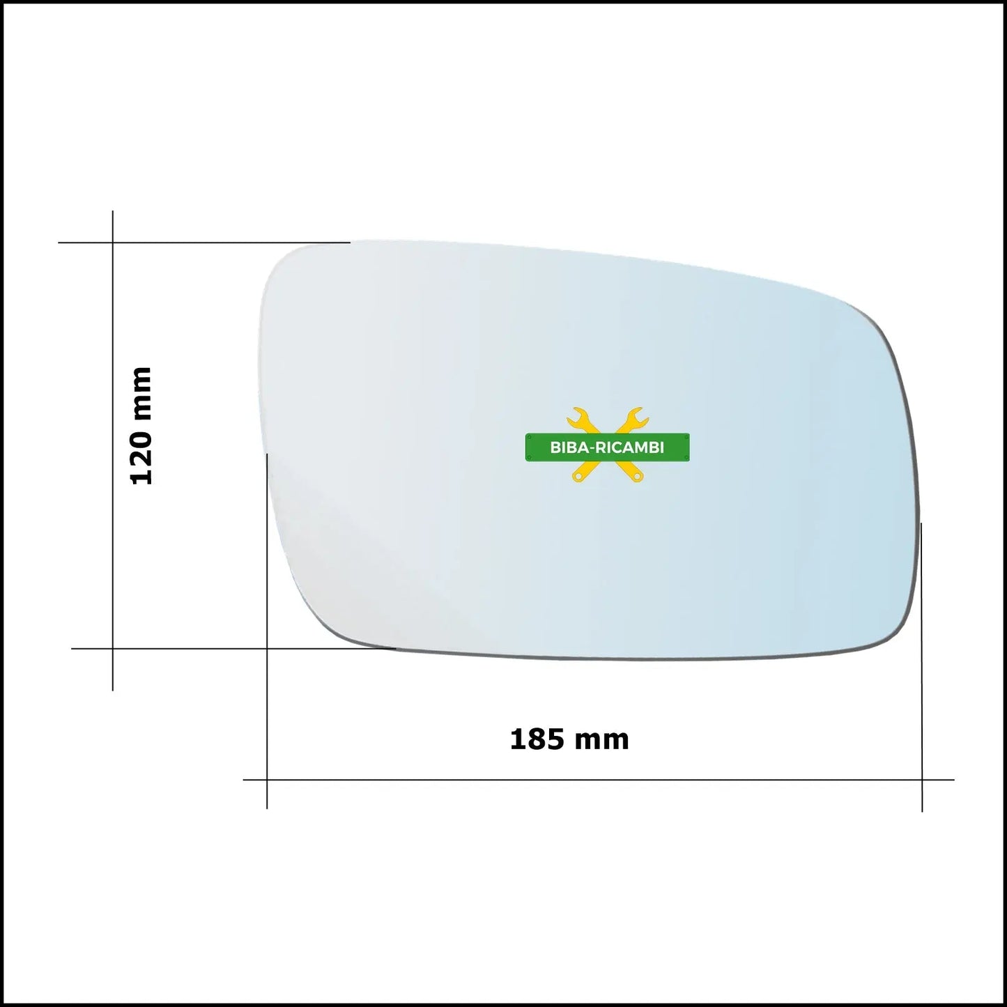 Piastra Originale Vw Retrovisore Termica Asferica Lato Sx-Guidatore Per Vw Phaeton (3D1) dal 2002-2016 BIBA-RICAMBI