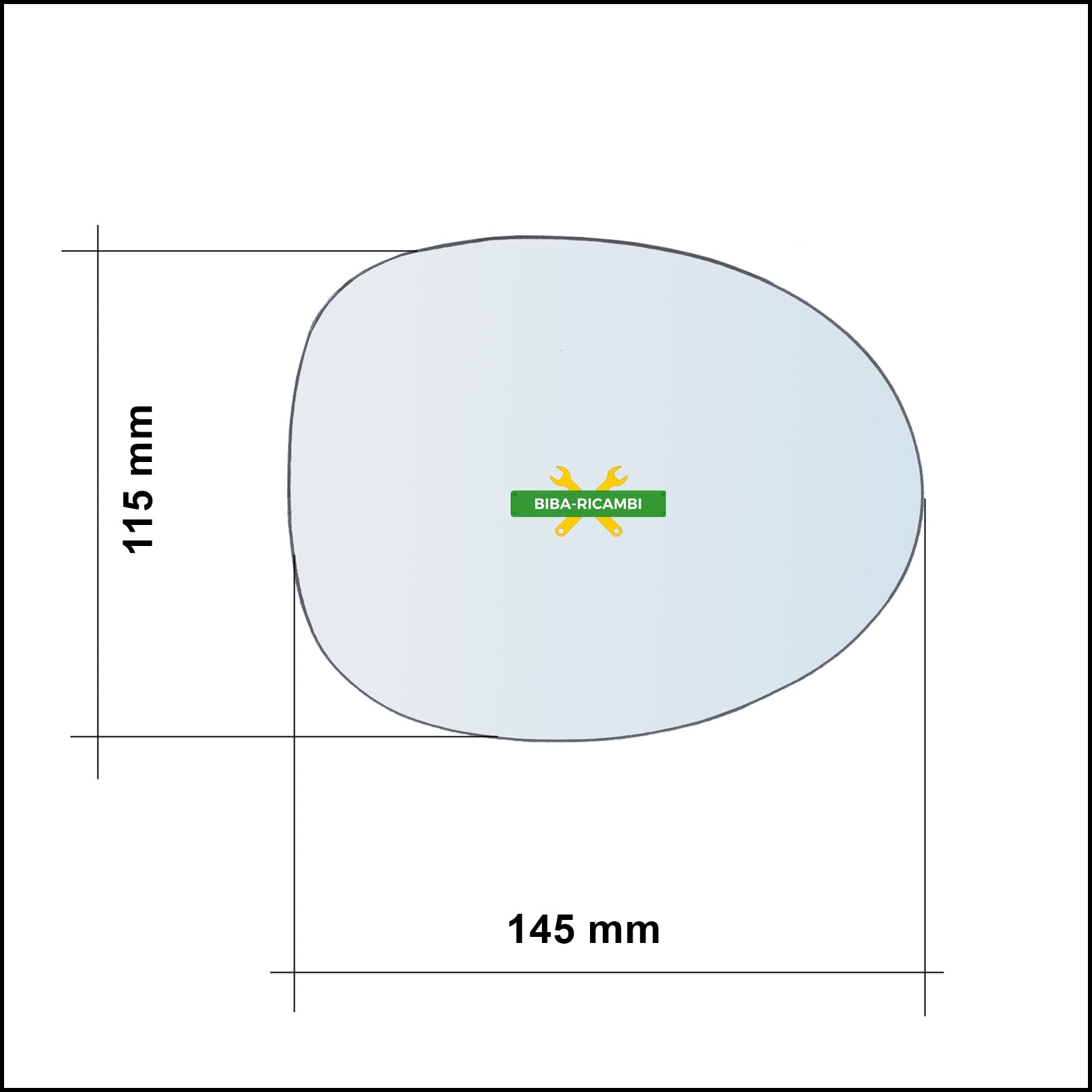 Vetro Specchio Retrovisore Asferico Lato Dx-Passeggero Per Renault Twingo I (C06) solo dal 1993-2007 BIBA-RICAMBI