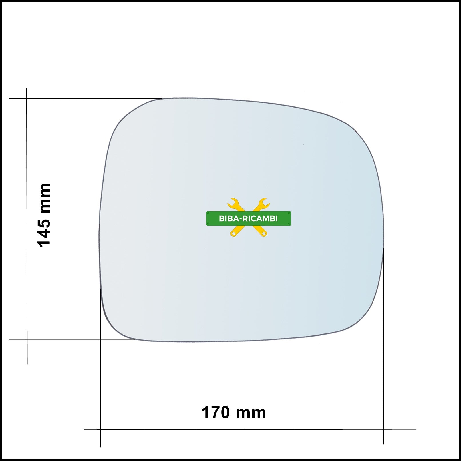 Vetro Specchio Retrovisore Cromato Lato Dx-Passeggero Per Nissan Serena I (C23) dal 1991-2001 BIBA-RICAMBI