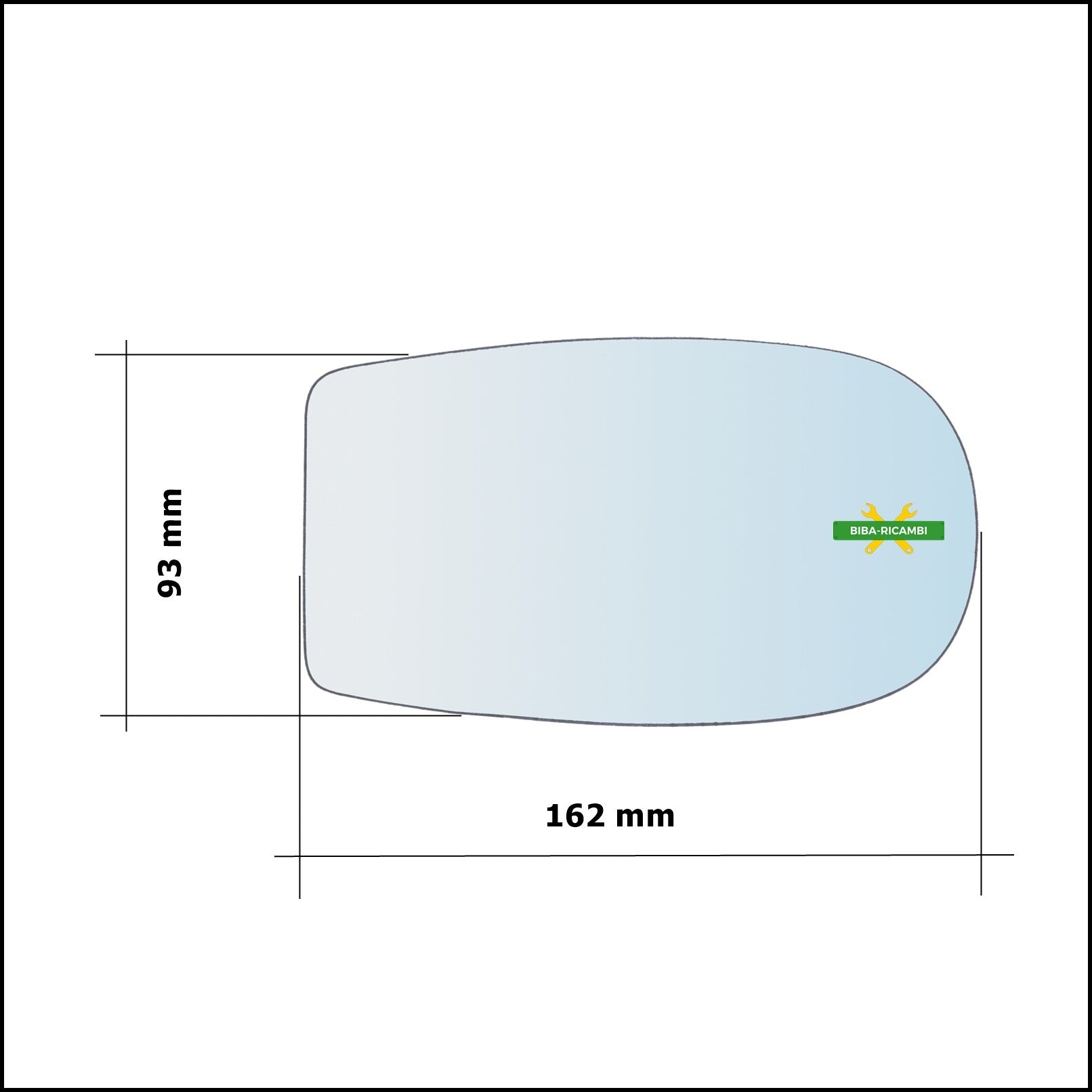 Piastra Specchio Retrovisore Lato Dx-Passeggero Per Fiat Punto II (188) solo dal 1999-2006 BIBA-RICAMBI