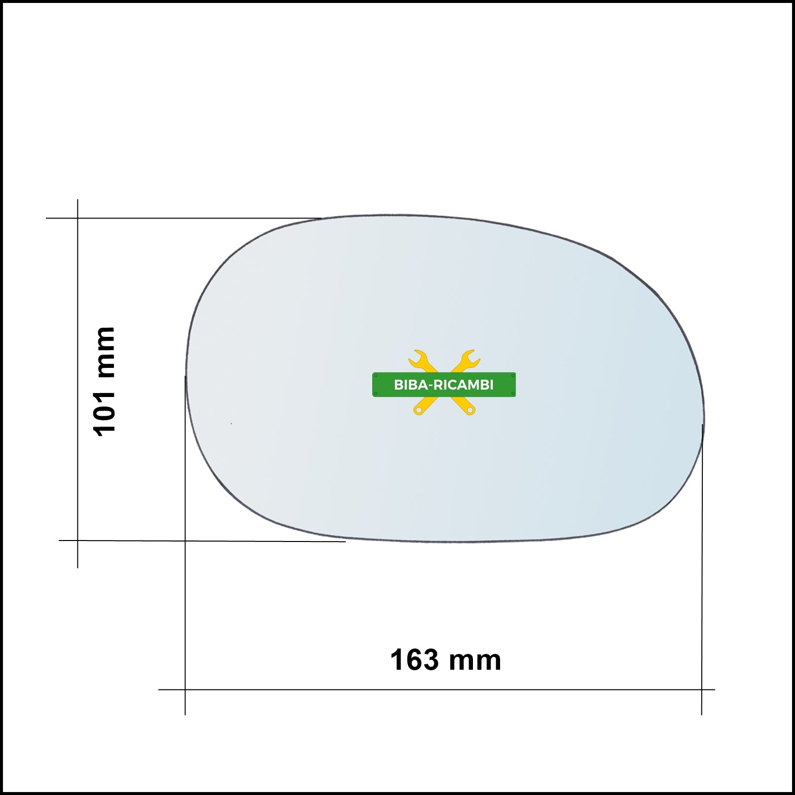 Vetro Specchio Retrovisore Lato Dx-Passeggero Per Renault Laguna I dal 1993-2002 BIBA-RICAMBI