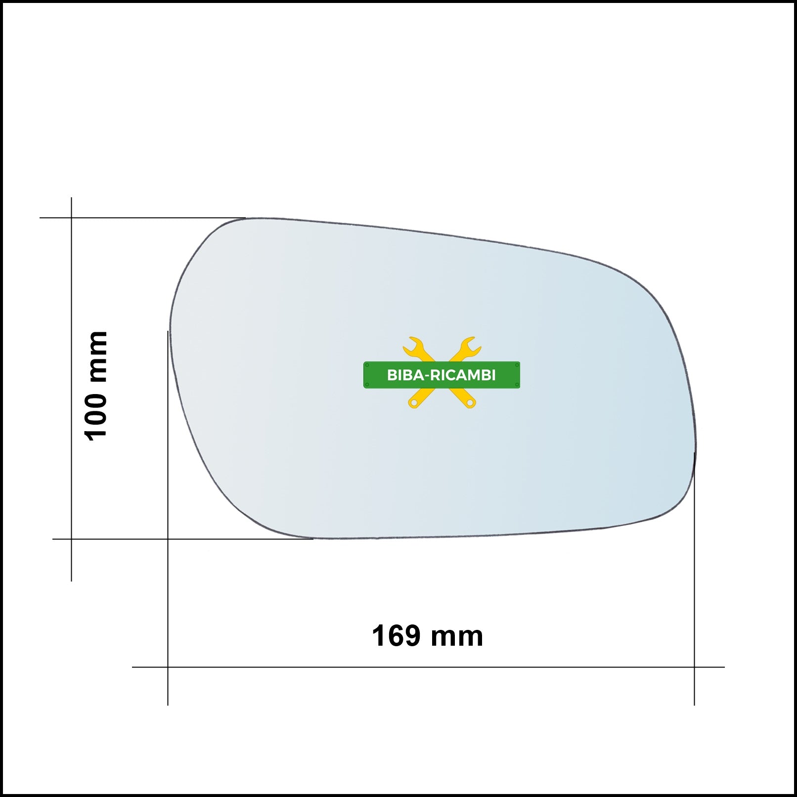 Vetro Specchio Retrovisore Lato Dx-Passeggero Per Citroen Xsara (N) dal 1997-2005 BIBA-RICAMBI