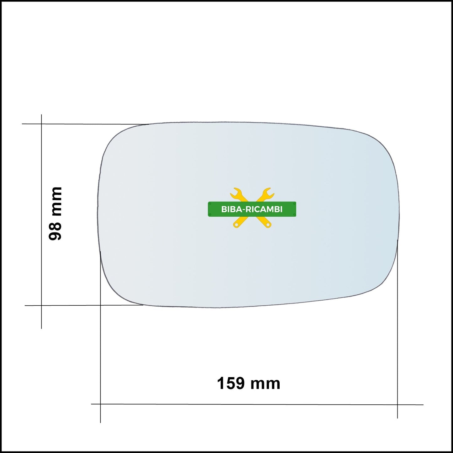 Vetro Specchio Retrovisore Lato Dx-Passeggero Per Renault Laguna II dal 2001-2007 BIBA-RICAMBI