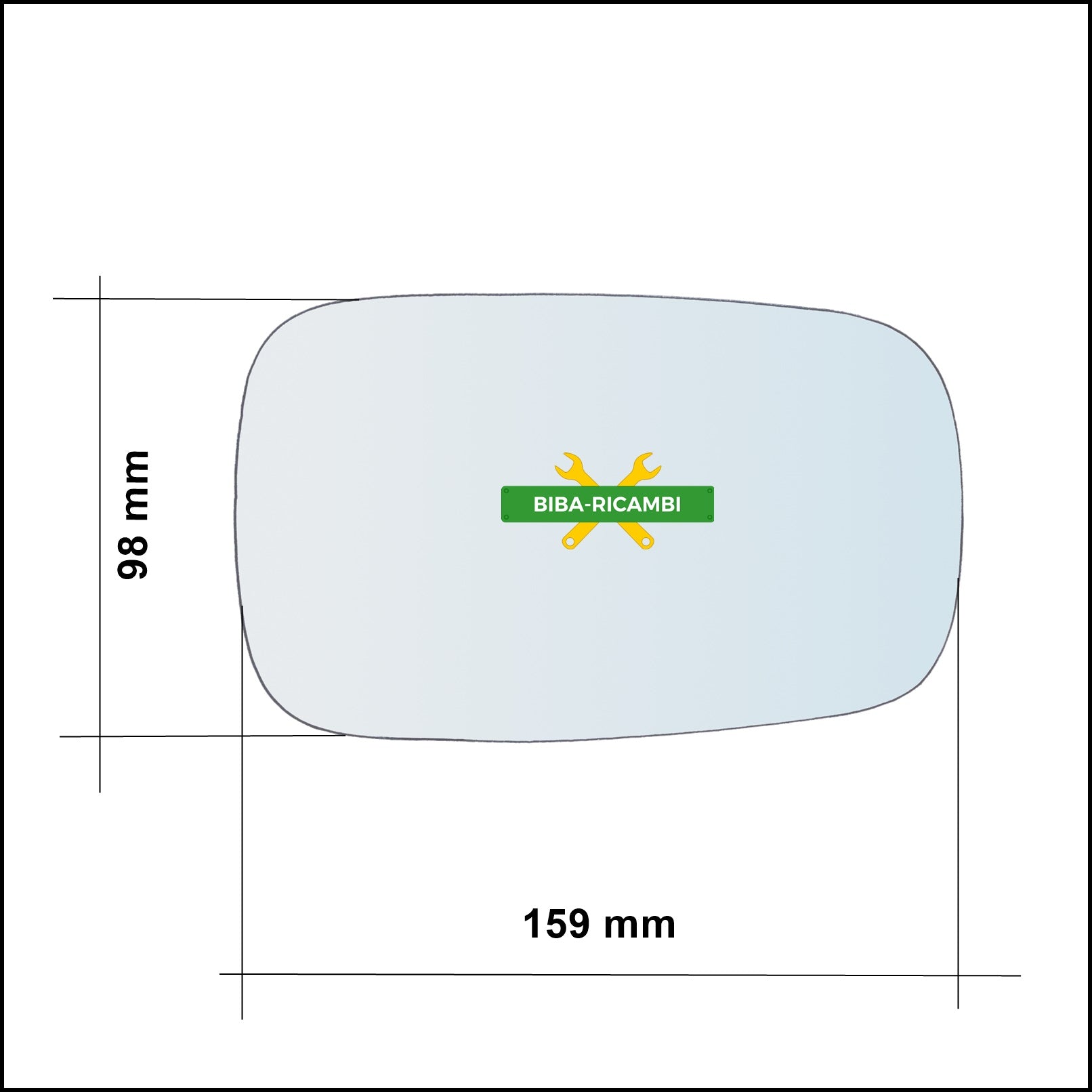 Vetro Specchio Retrovisore Asferico Lato Sx-Guidatore Per Renault Vel Satis (BJ0) dal 2002&gt; BIBA-RICAMBI