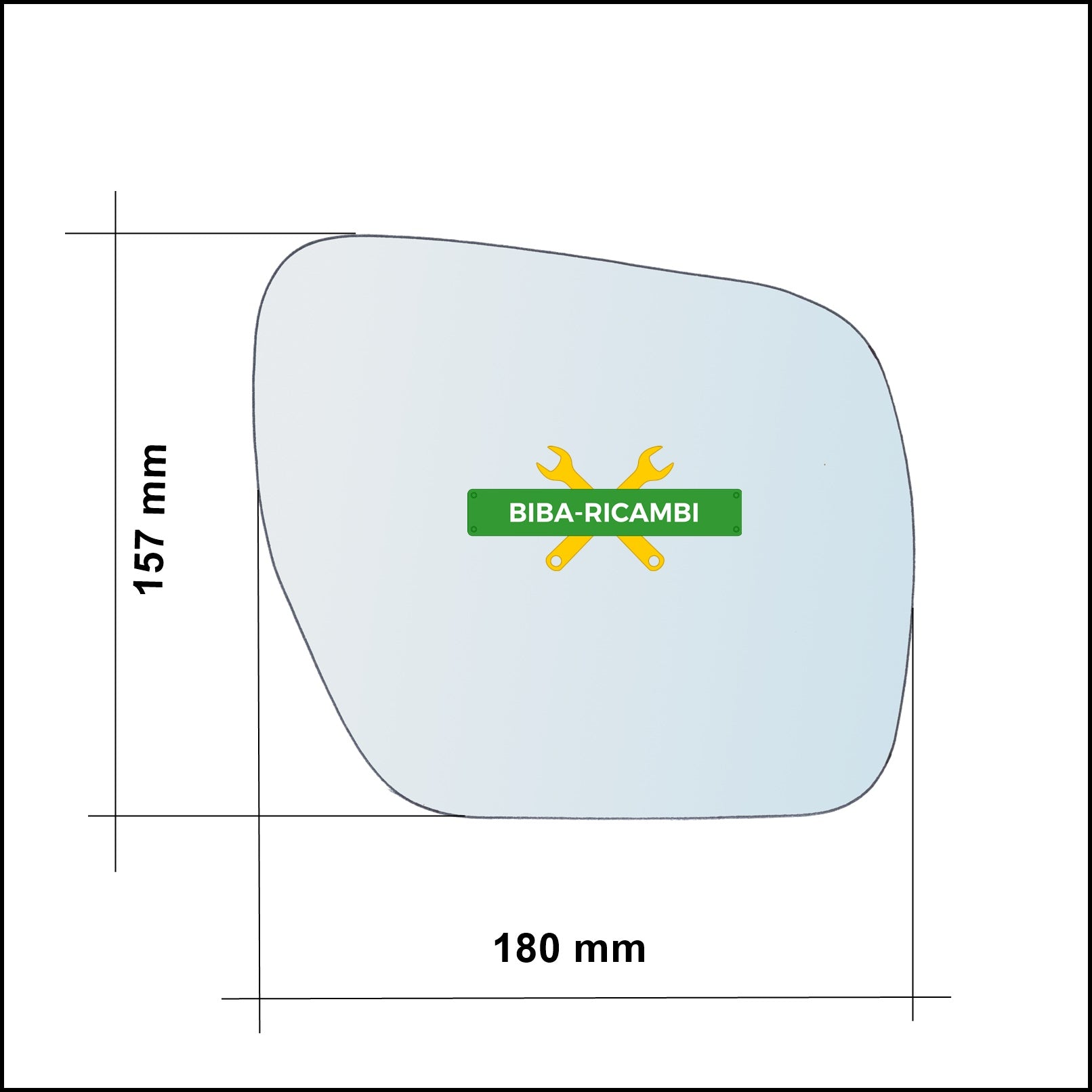 Vetro Specchio Retrovisore Lato Dx-Passeggero Per Mitsubishi Pajero IV (V8) dal 2006&gt; BIBA-RICAMBI