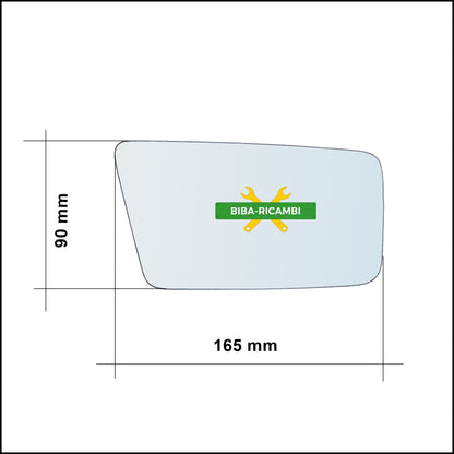 Vetro Specchio Retrovisore Asferico Lato Dx-Passeggero Per Lada Niva dal 1976&gt; BIBA-RICAMBI