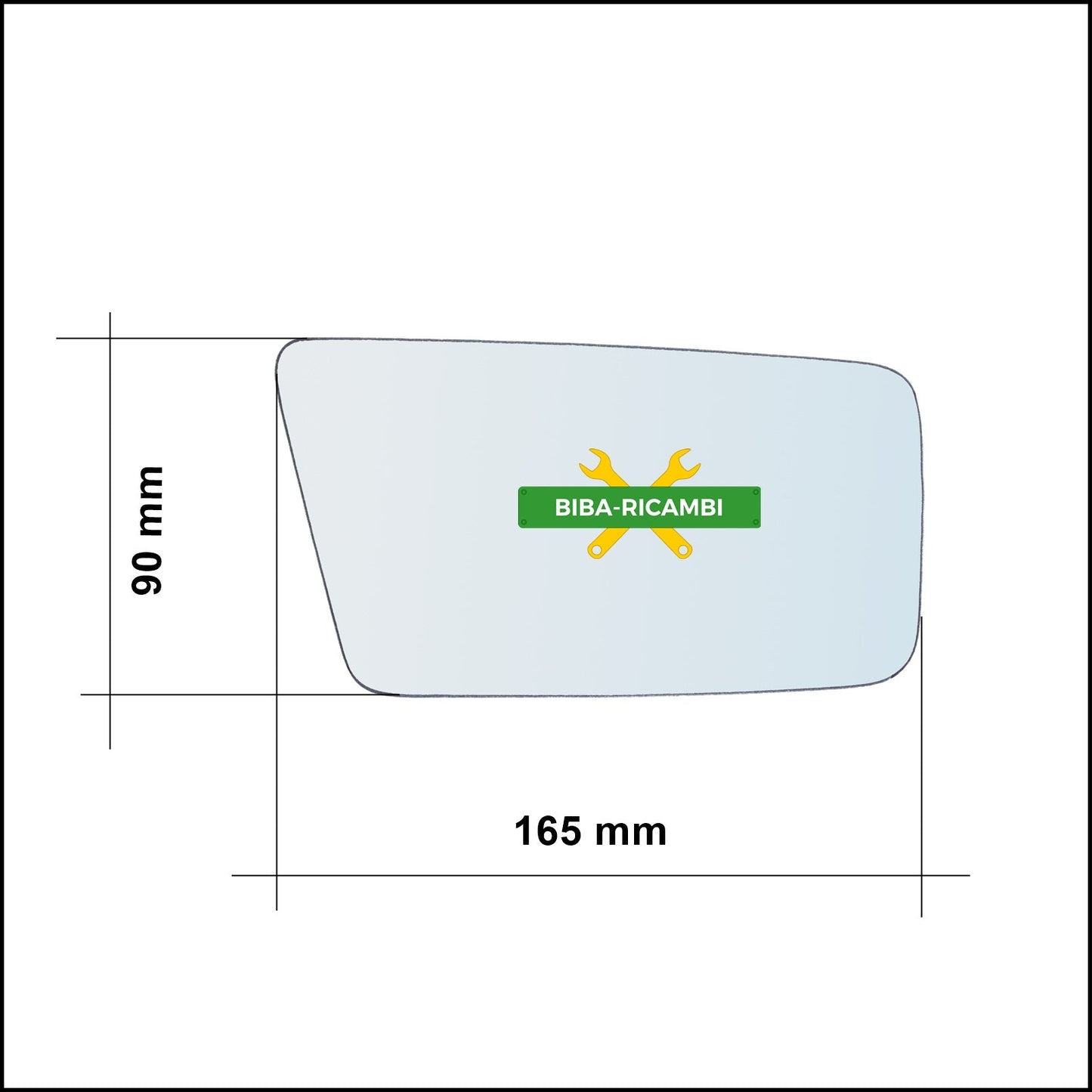 Vetro Specchio Retrovisore Asferico Lato Sx-Guidatore Per Lada Niva dal 1976&gt; BIBA-RICAMBI