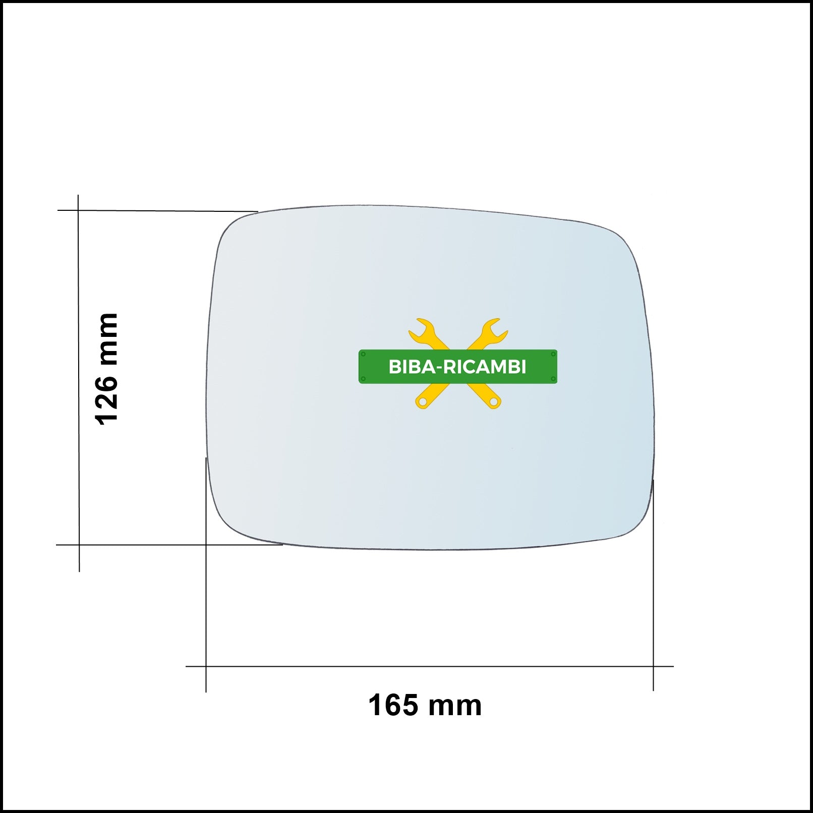 Vetro Specchio Retrovisore Lato Dx-Passeggero (solo dal 2001-2006) BIBA-RICAMBI