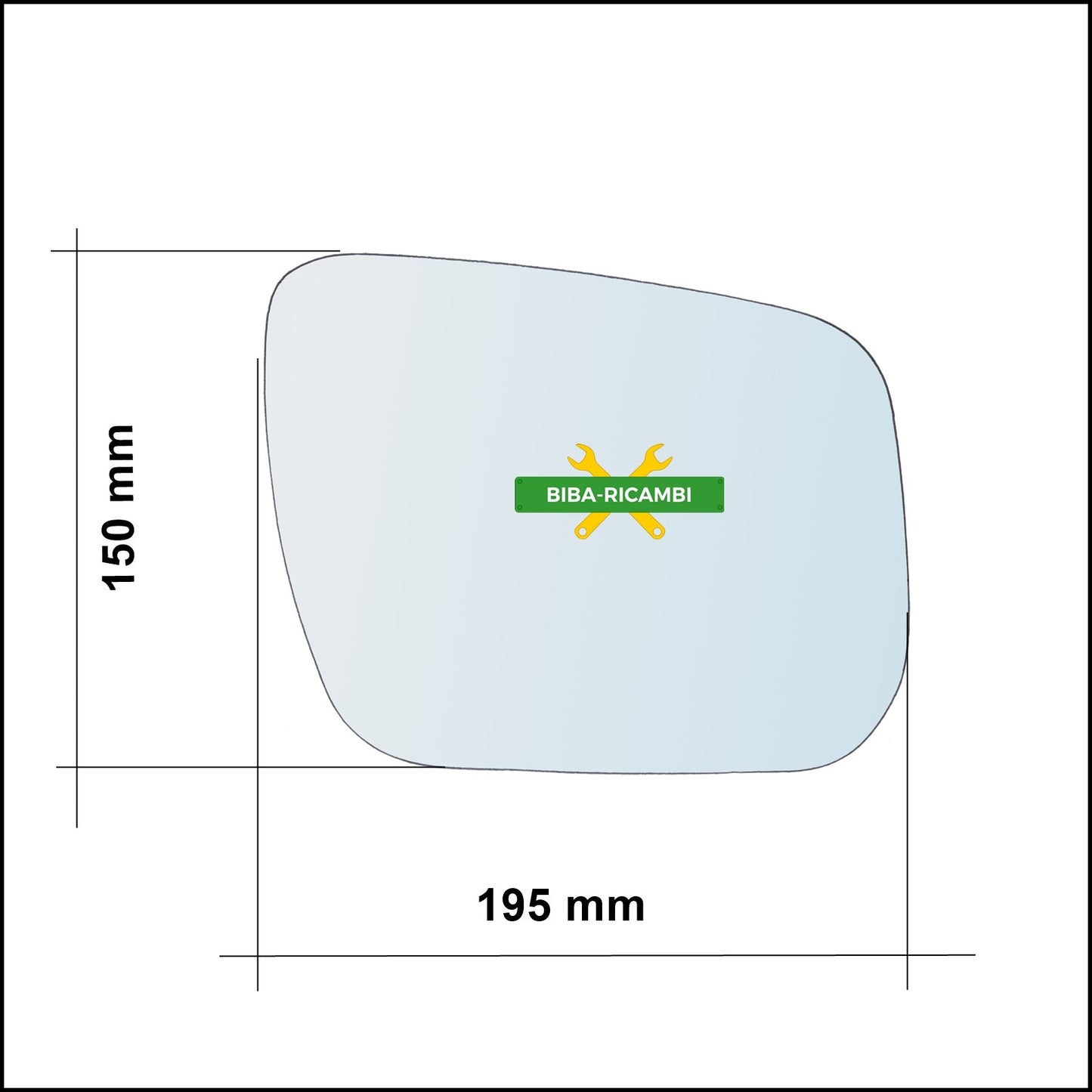 Vetro Specchio Retrovisore Lato SX Compatibile Per GRAND VITARA II (JT) dal 2009> BIBA-RICAMBI