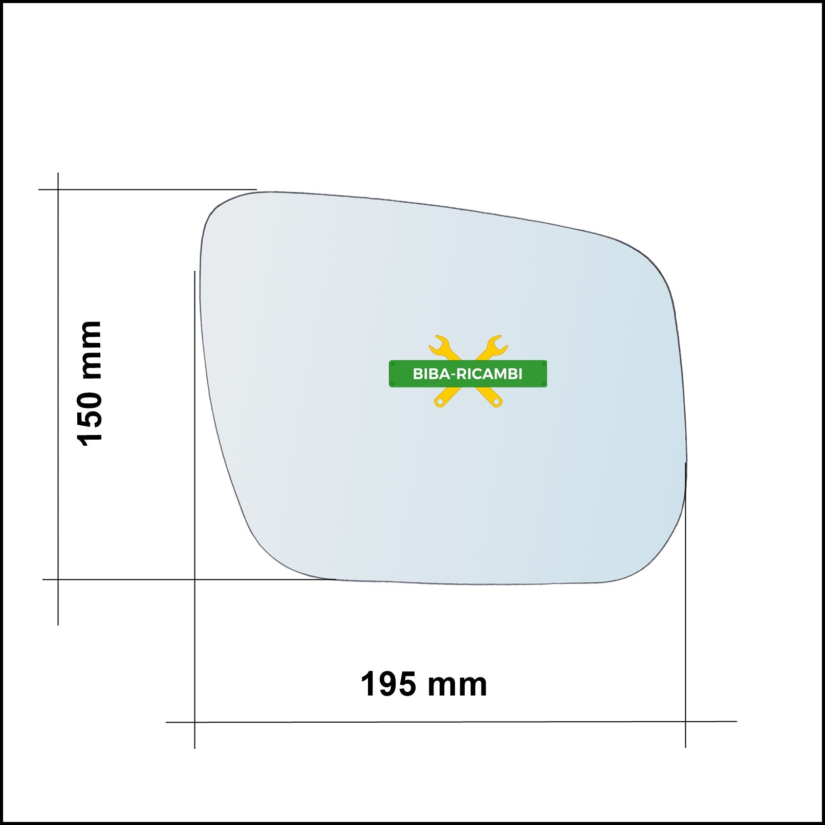 Vetro Specchio Retrovisore Lato SX Compatibile Per GRAND VITARA II (JT) dal 2009> BIBA-RICAMBI