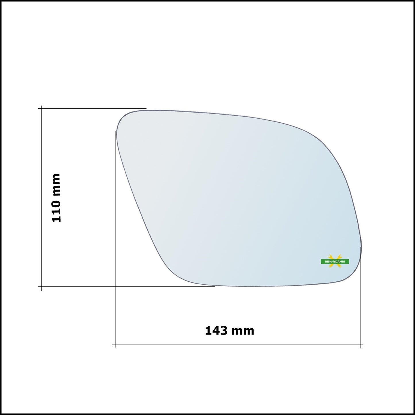 Vetro Specchio Retrovisore Cromato Lato Dx-Passeggero Per Audi A6 II (4B) dal 1997-2005