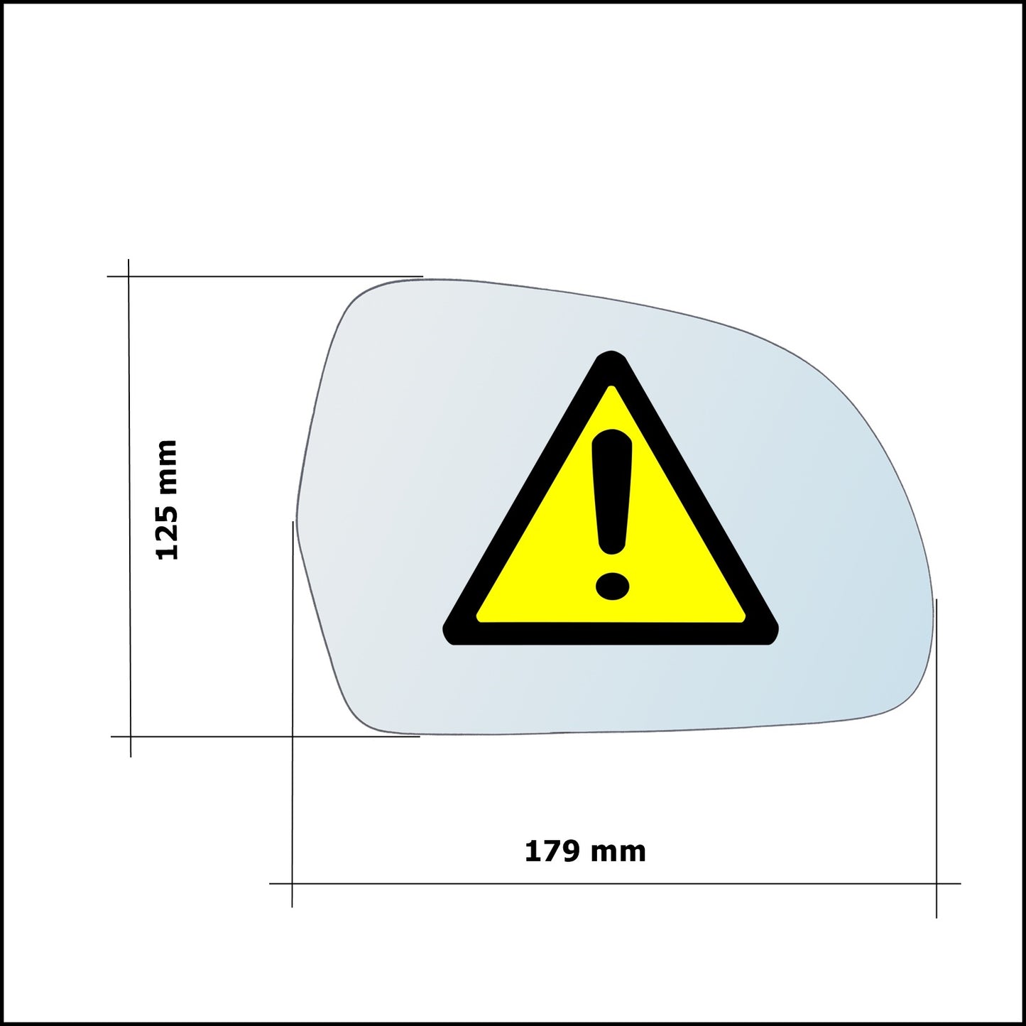 Vetro Specchio Retrovisore Cromato Asferico Lato Sx-Guidatore Per Skoda Octavia II (1Z) solo dal 2009-2013