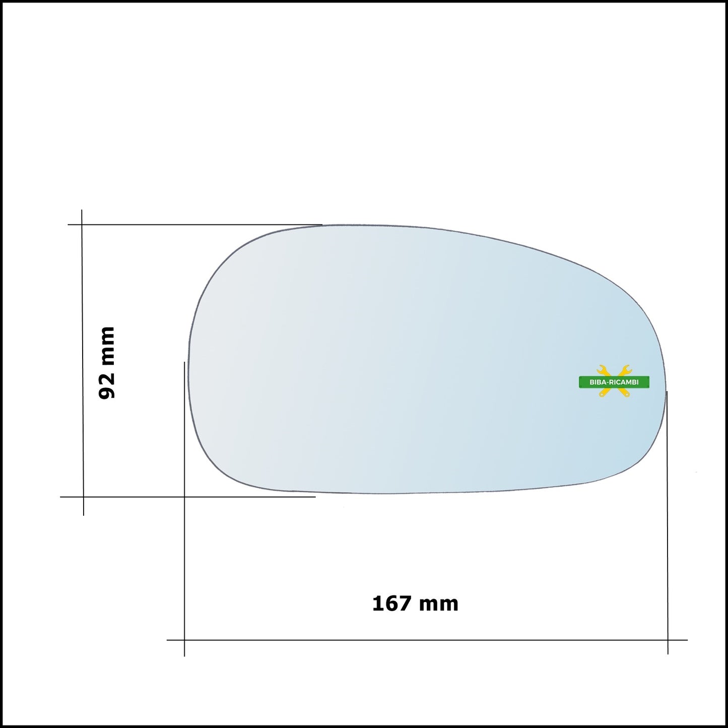 Aspherical Chrome Rear View Mirror Glass Left Driver Side For Seat Leon II (1P1) only from 2005-2009