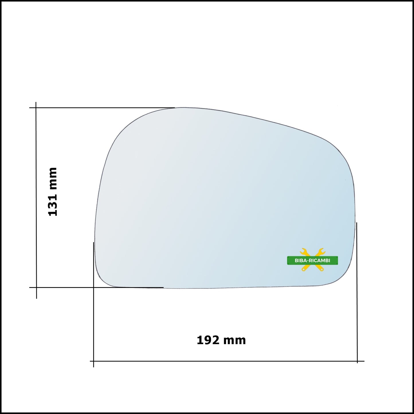 Vetro Specchio Retrovisore Asferico Lato Sx-Guidatore Per Tata Safari (42_FD) dal 1998&gt;