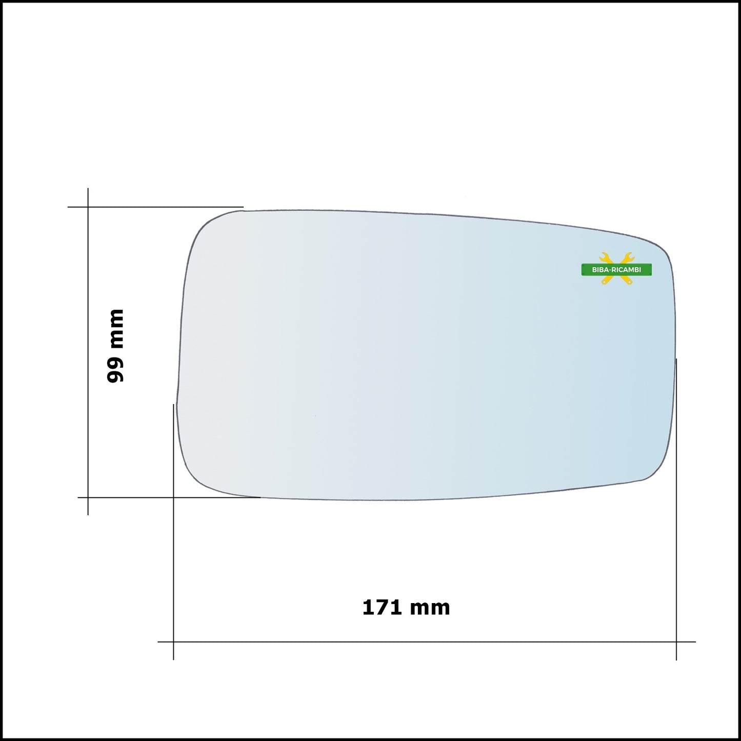 Vetro Specchio Retrovisore Cromato Asferico Lato Sx-Guidatore Per Seat Toledo I (1L) dal 1991-1999