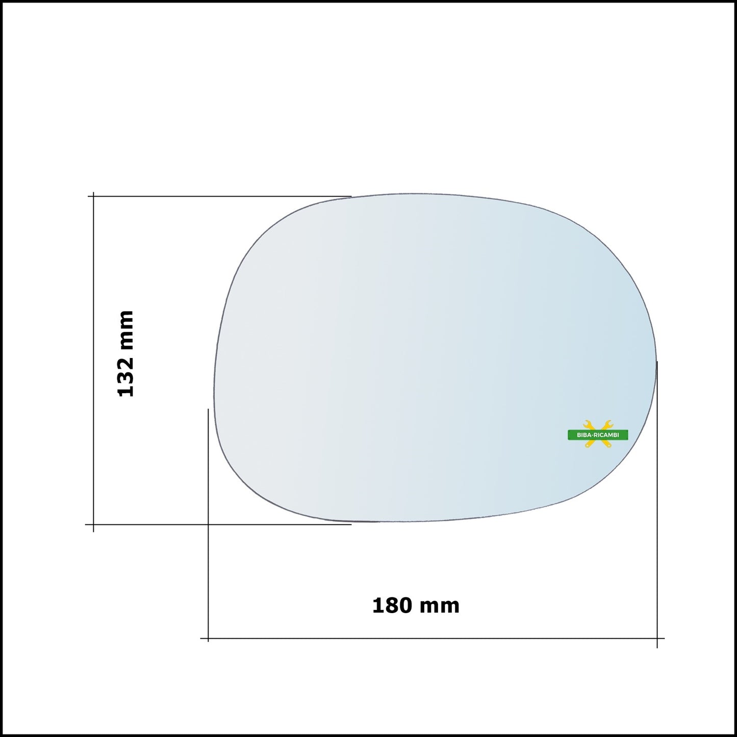 Vetro Specchio Retrovisore Cromato Asferico Lato Sx-Guidatore Per DR 1 dal 2010-2014