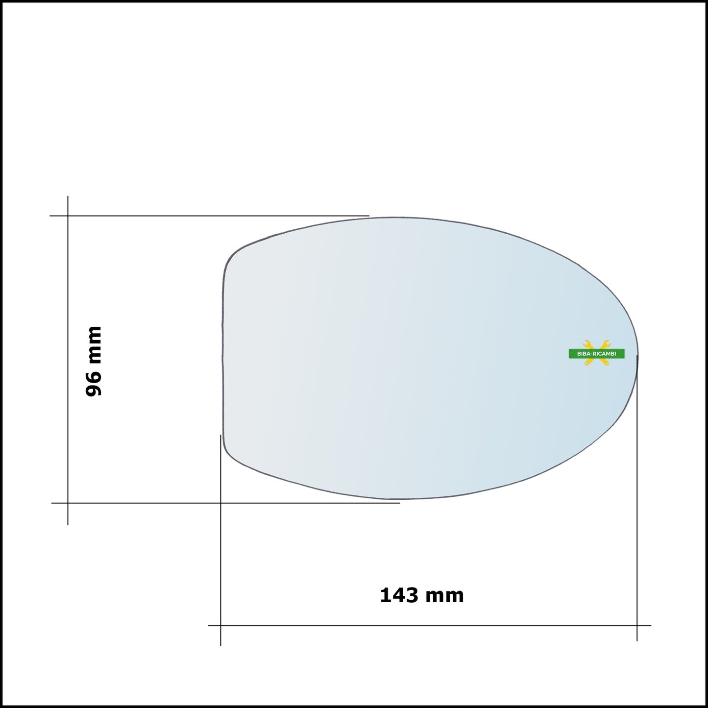 Vetro Specchio Retrovisore Cromato Asferico Lato Sx-Guidatore Per MicroCar Due | M.Go