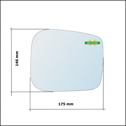 Aspherical Rearview Mirror Glass Right Side - Passenger For Tata Xenon from 2006&gt;