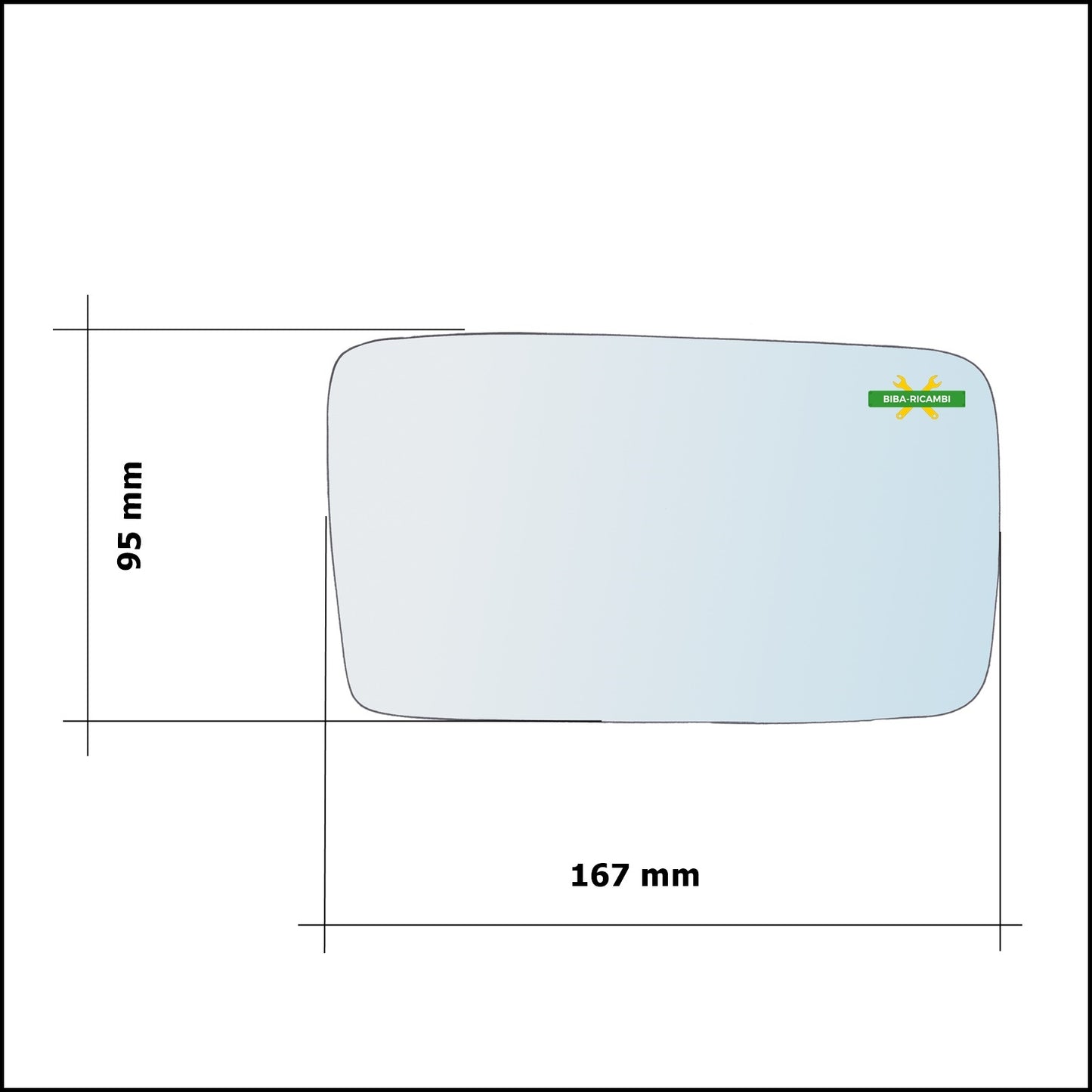 Vetro Specchio Retrovisore Lato Passeggero Compatibile VW Vento 1991-1998