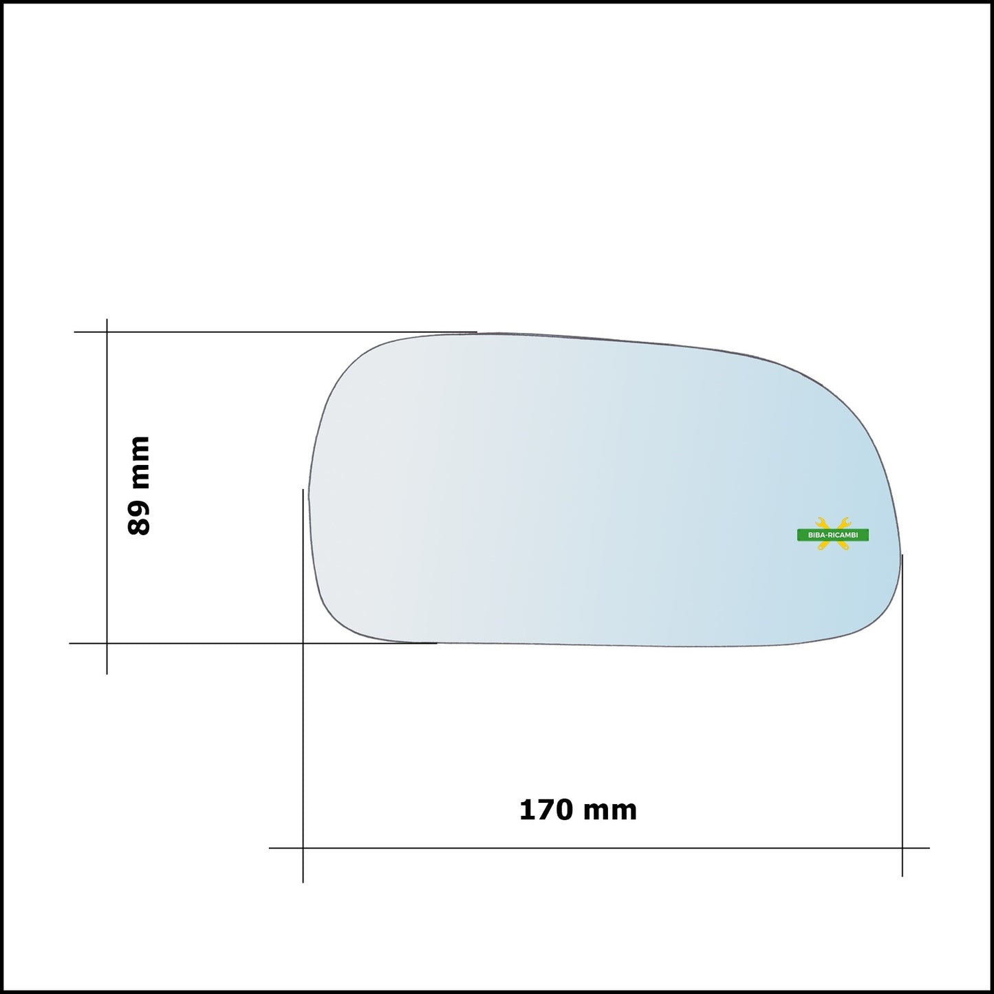 Chrome Rearview Mirror Glass Right Passenger Side For Toyota Carina E (T19) from 1992-1997