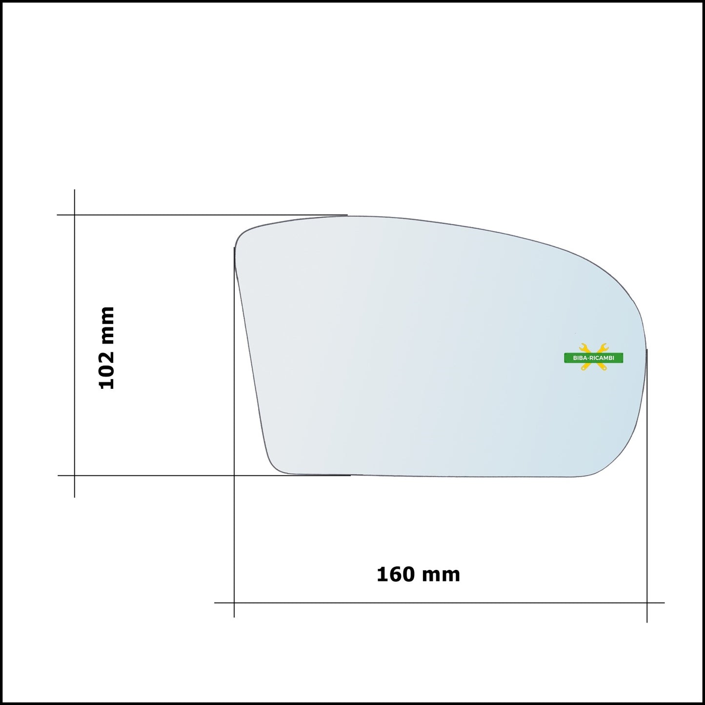 Vetro Specchio Retrovisore Cromato Lato Dx-Passeggero Per Mercedes Benz Classe S Coupé (C215) dal 1999-2006