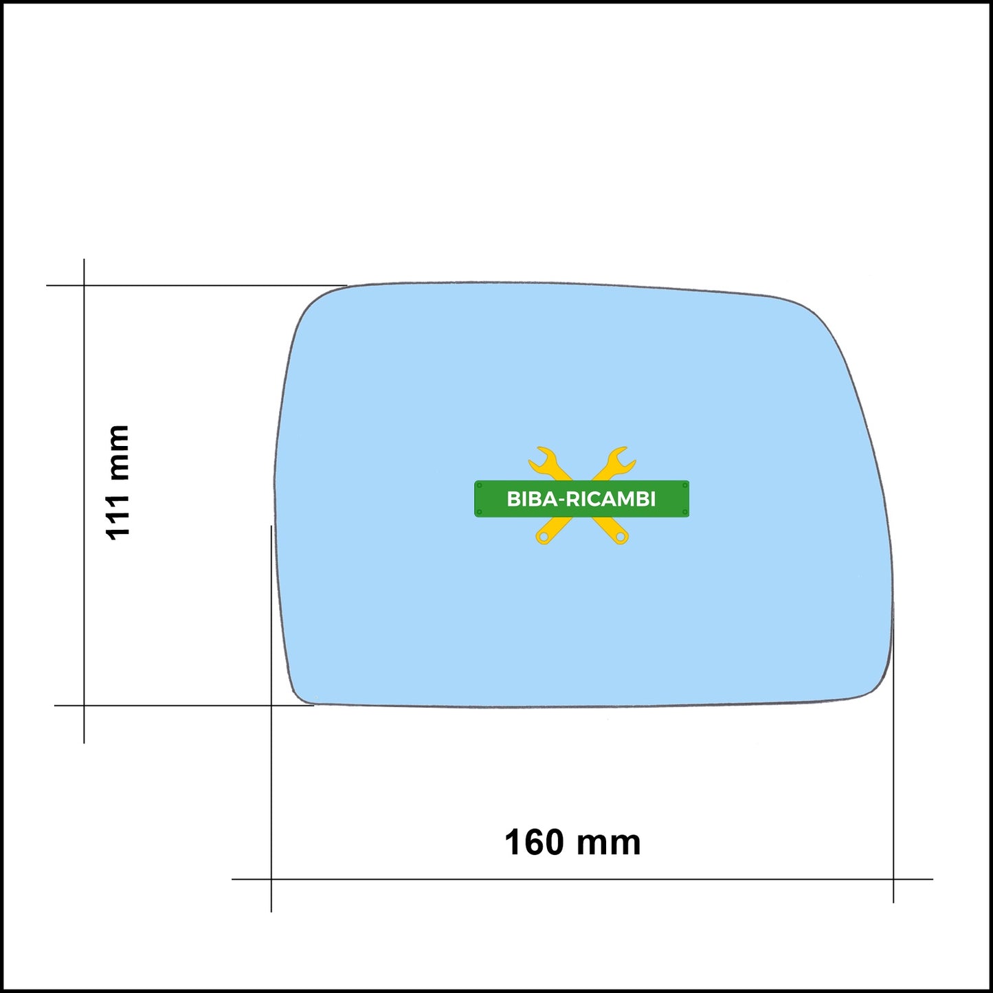 Vetro Specchio Retrovisore Azzuratto Asferico Lato Dx-Passeggero Per Bmw X3 I (E83) dal 2003-2011