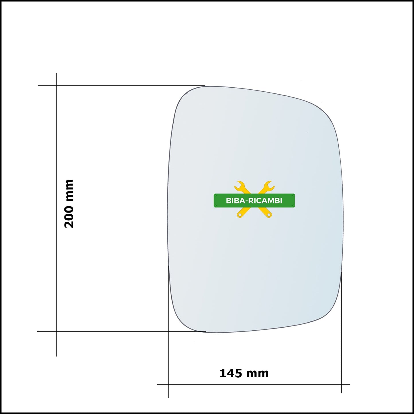 Piastra Retrovisore Termica Lato Dx-Passeggero Per Volkswagen Transporter T5 solo dal 2004-2009