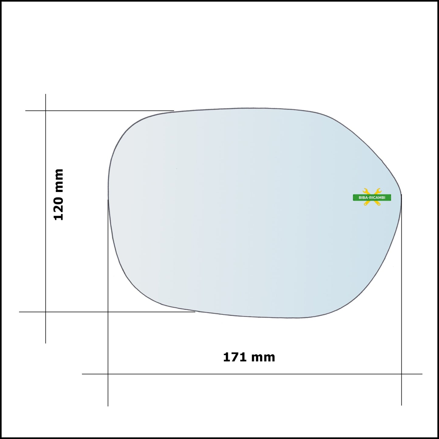 Vetro Specchio Retrovisore Lato Sx-Guidatore Per Toyota Yaris Verso (P2) dal 1999-2005