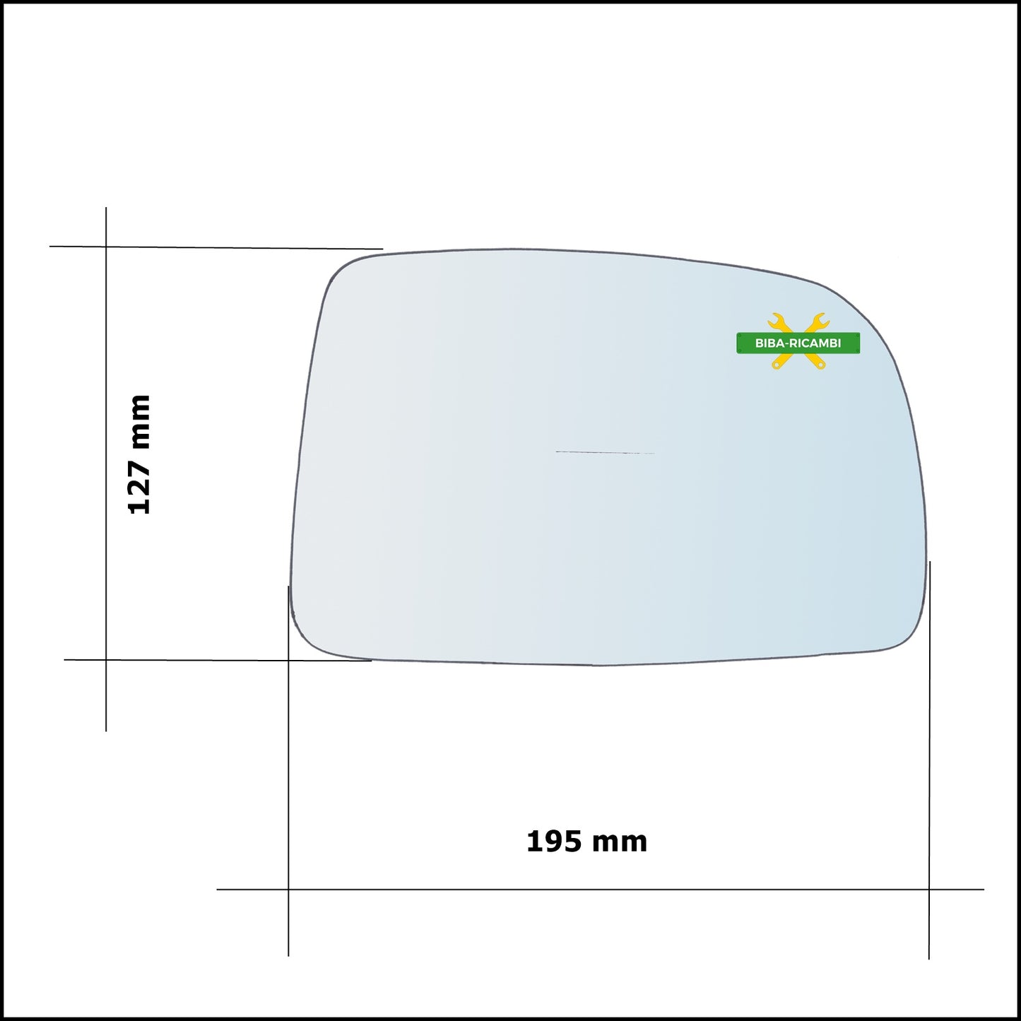 Vetro Specchio Retrovisore Asferico Lato Dx-Passeggero Per Hyundai Trajet (FO) dal 2000-2008