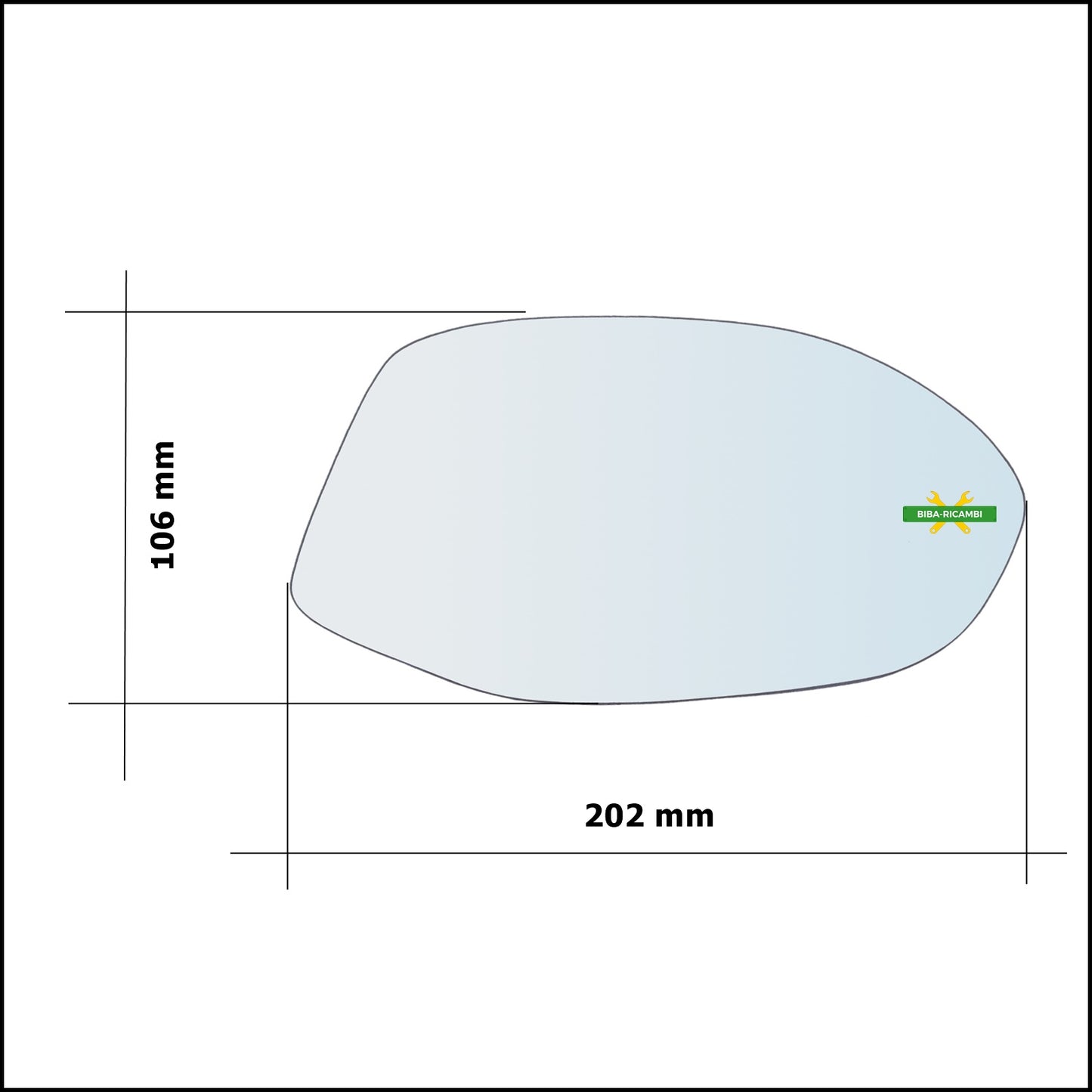 Aspherical Rearview Mirror Glass Right Passenger Side For Audi A7 I Sportback (4GA) from 2010-2018